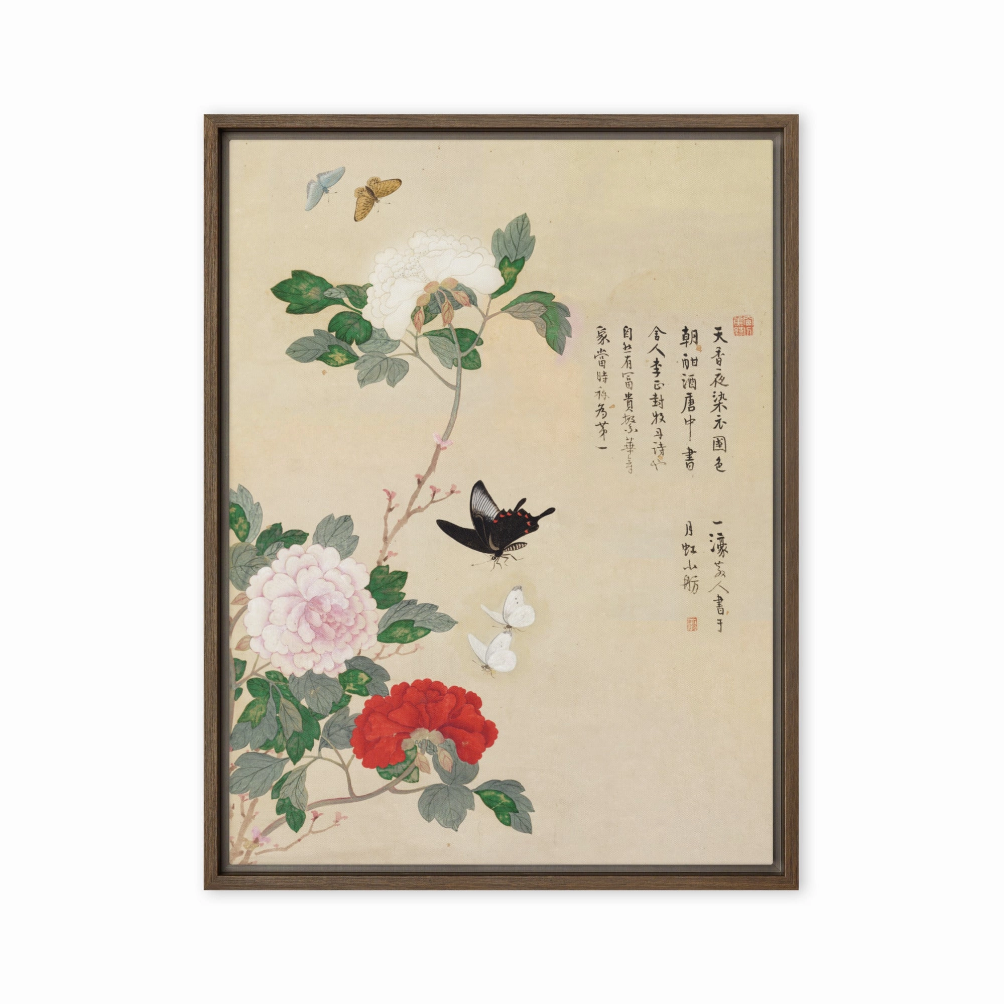 Canvas - Flowers and Butterflies