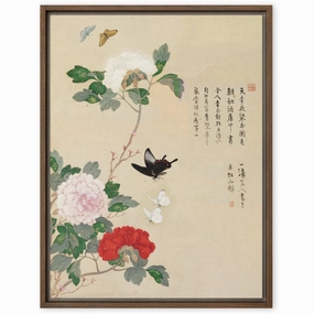 Canvas - Flowers and Butterflies canvas mural art