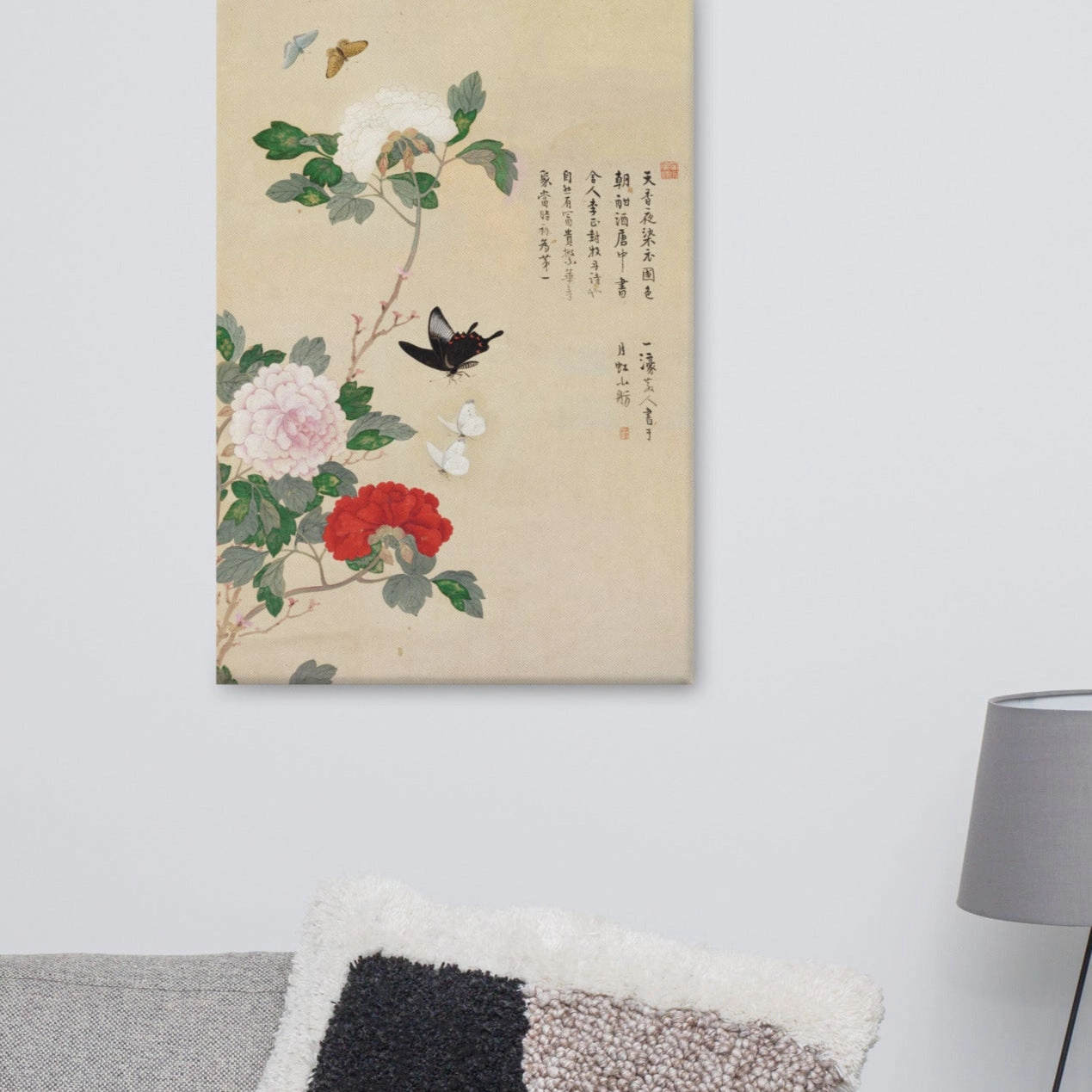 Canvas - Flowers and Butterflies