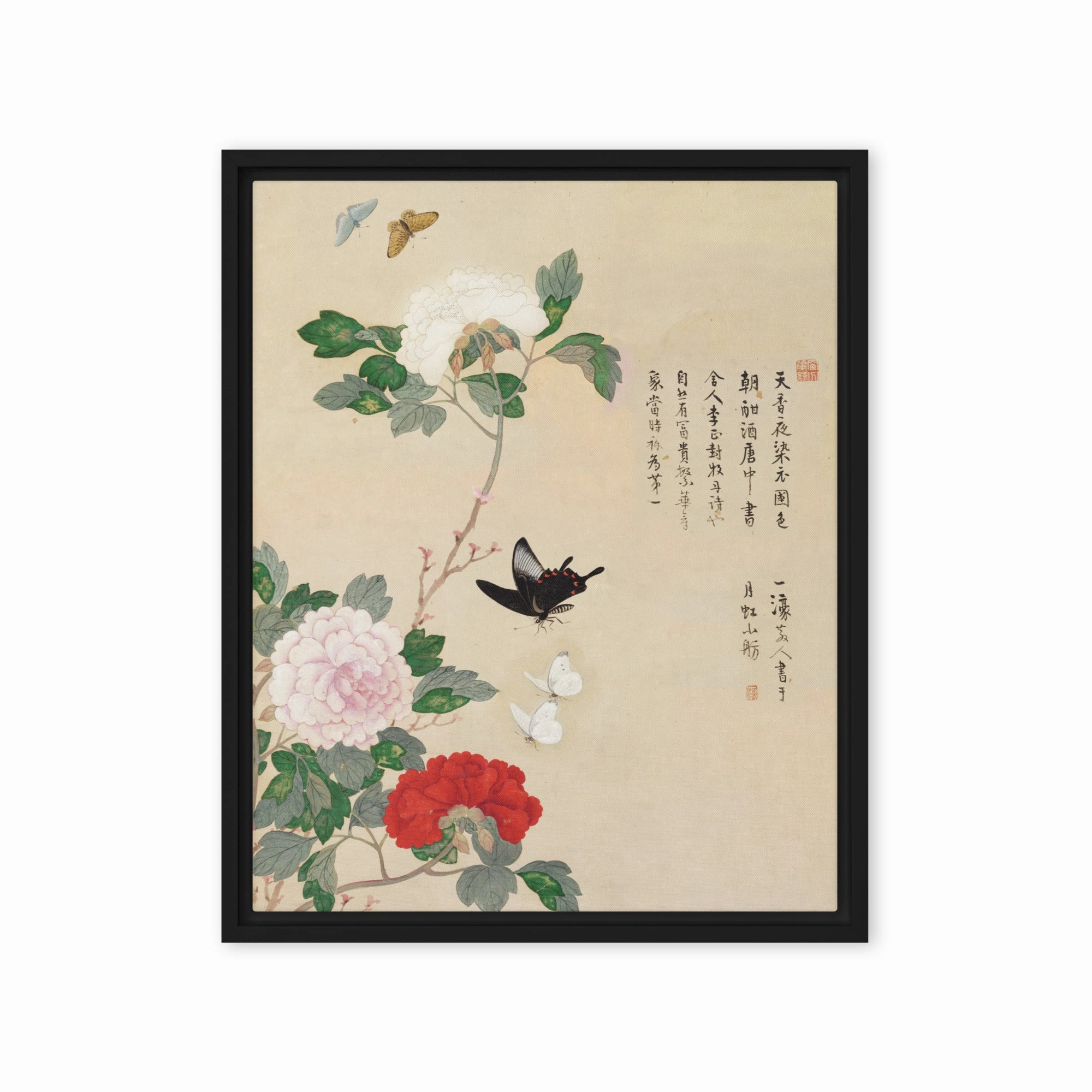 Canvas - Flowers and Butterflies