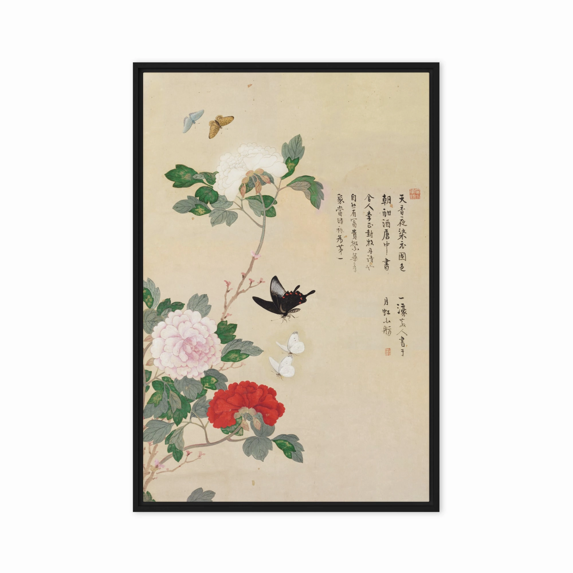 Canvas - Flowers and Butterflies