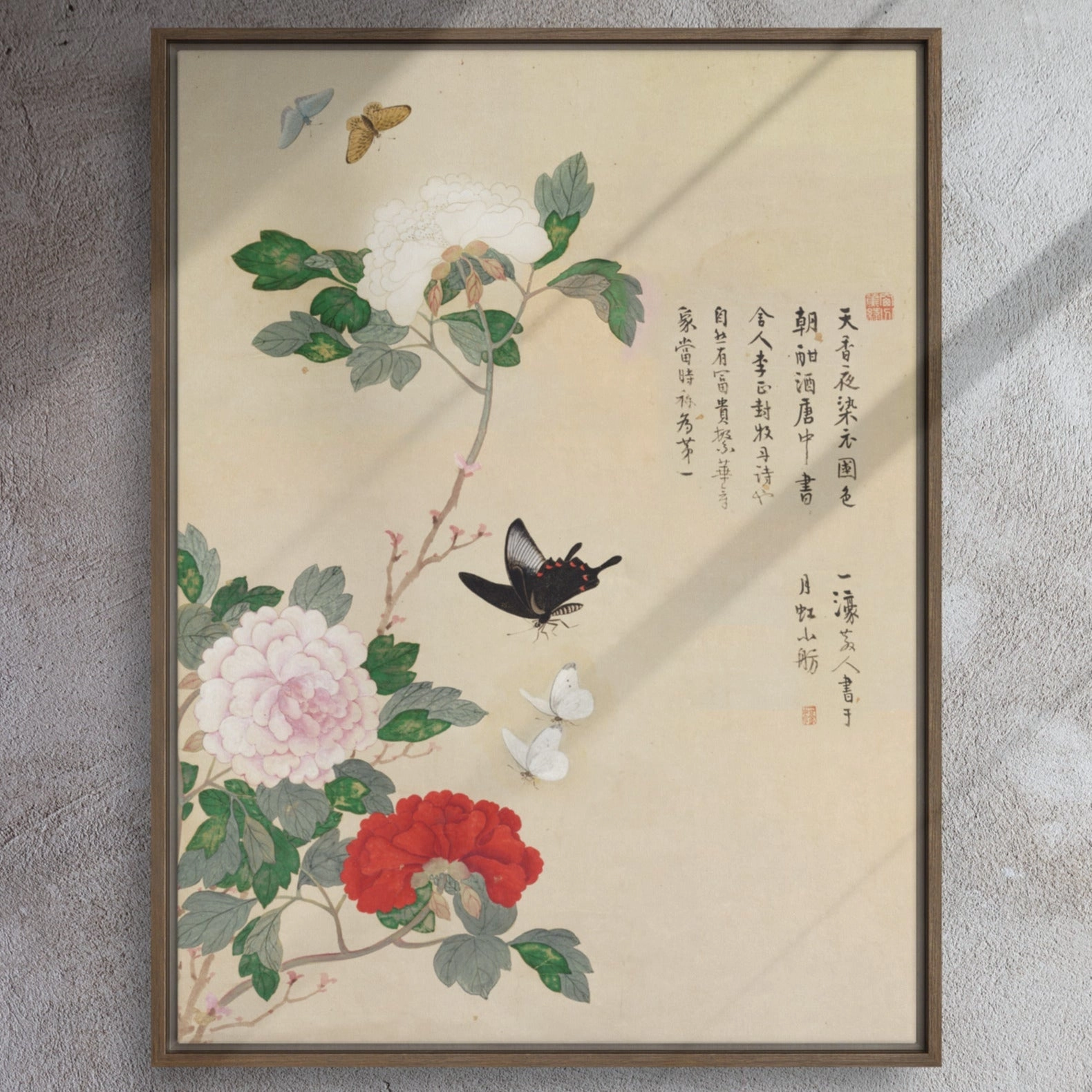Canvas - Flowers and Butterflies