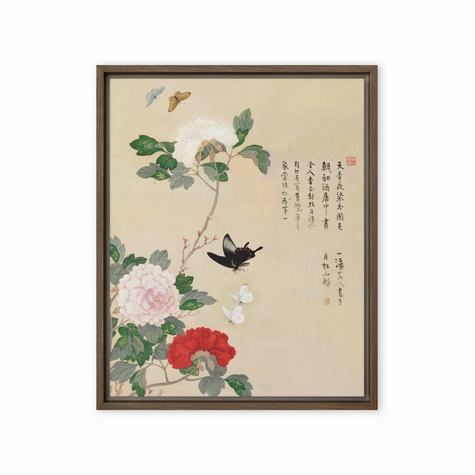 Canvas - Flowers and Butterflies