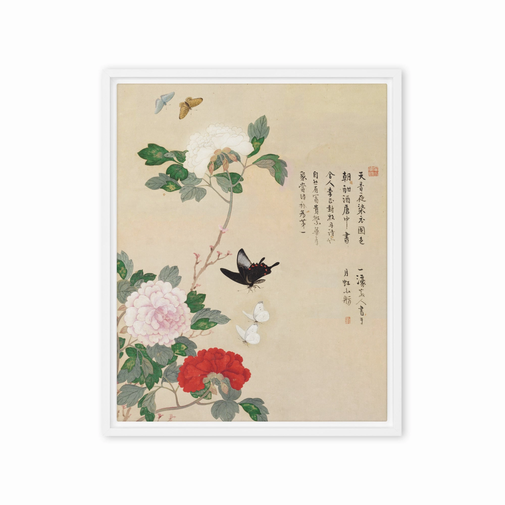 Canvas - Flowers and Butterflies