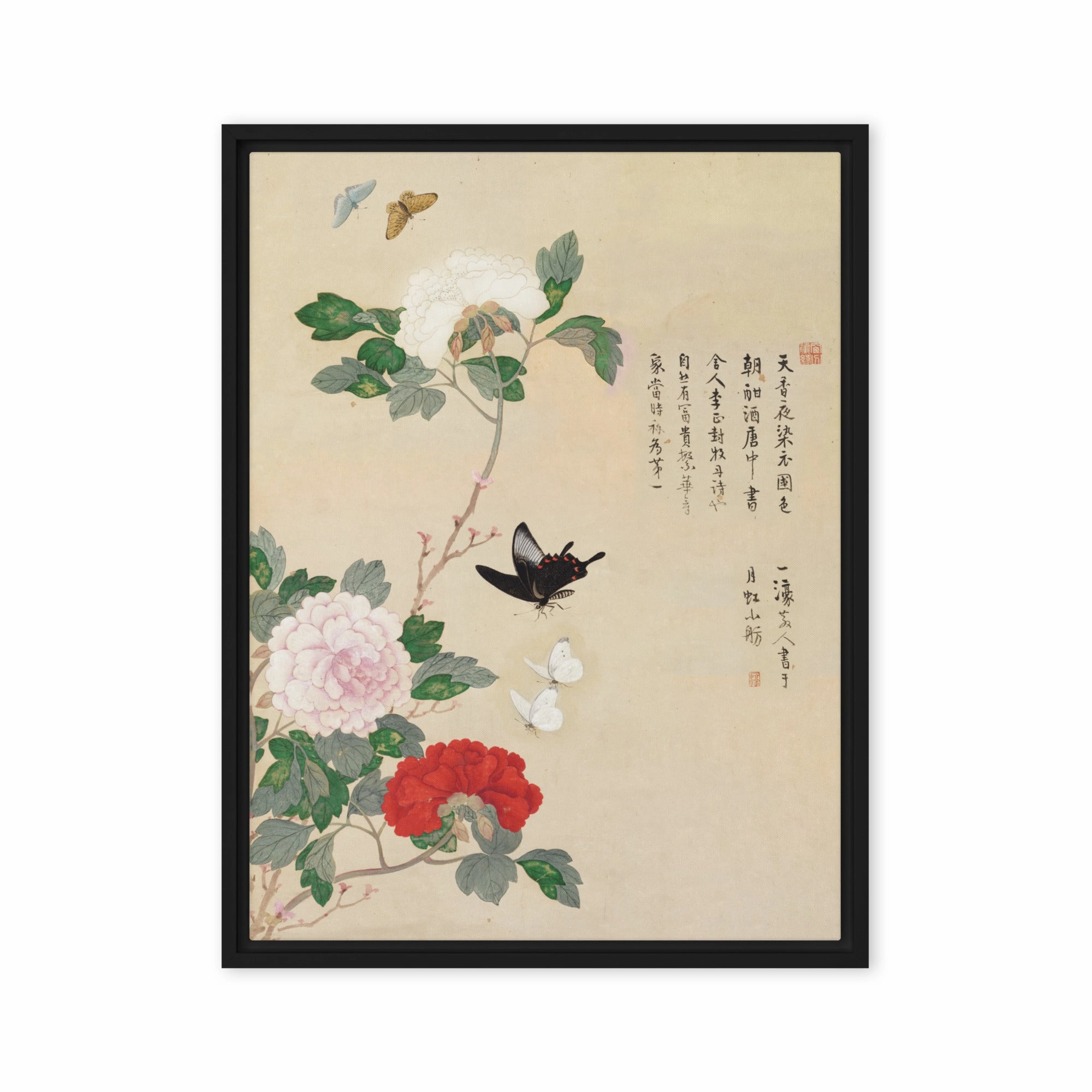 Canvas - Flowers and Butterflies