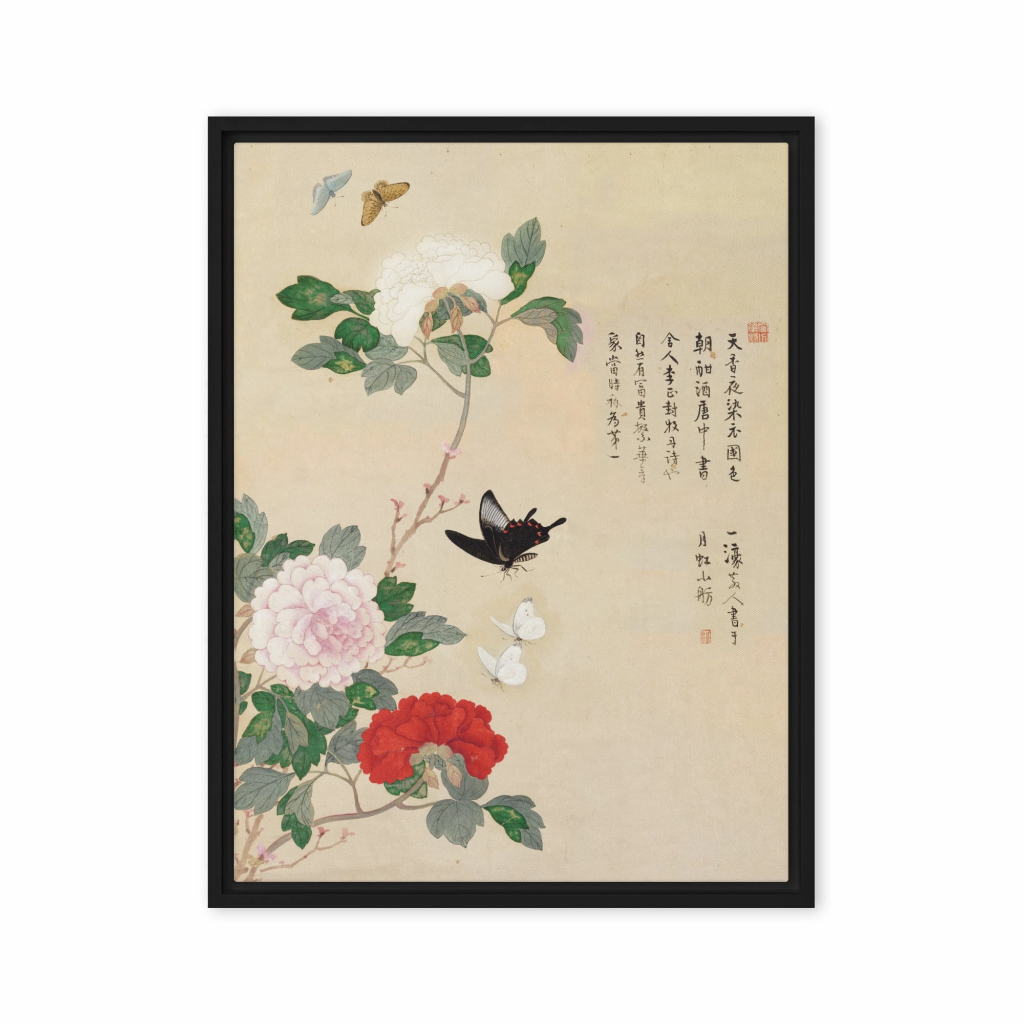Canvas - Flowers and Butterflies