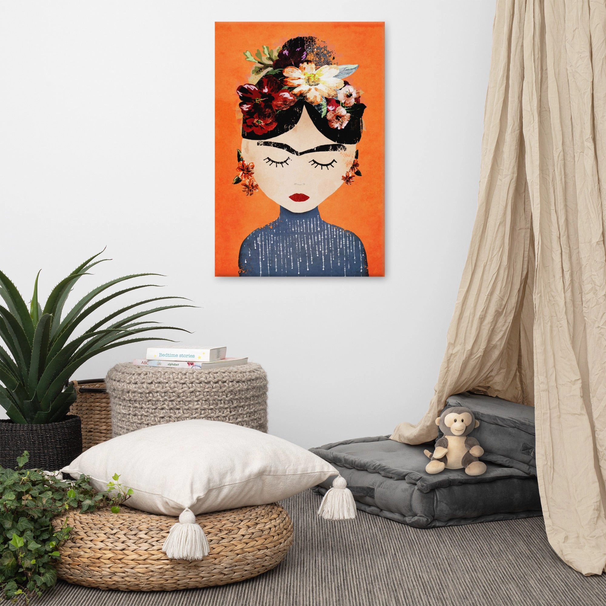 Canvas - Frida Kahlo Orange
