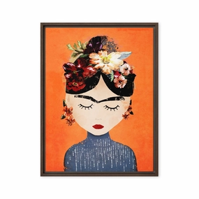 Canvas - Frida Kahlo Orange canvas mural art