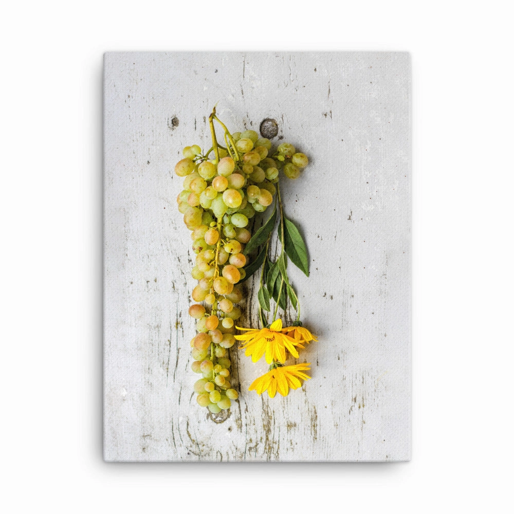 Canvas - Grapes and Flowers canvas mural art