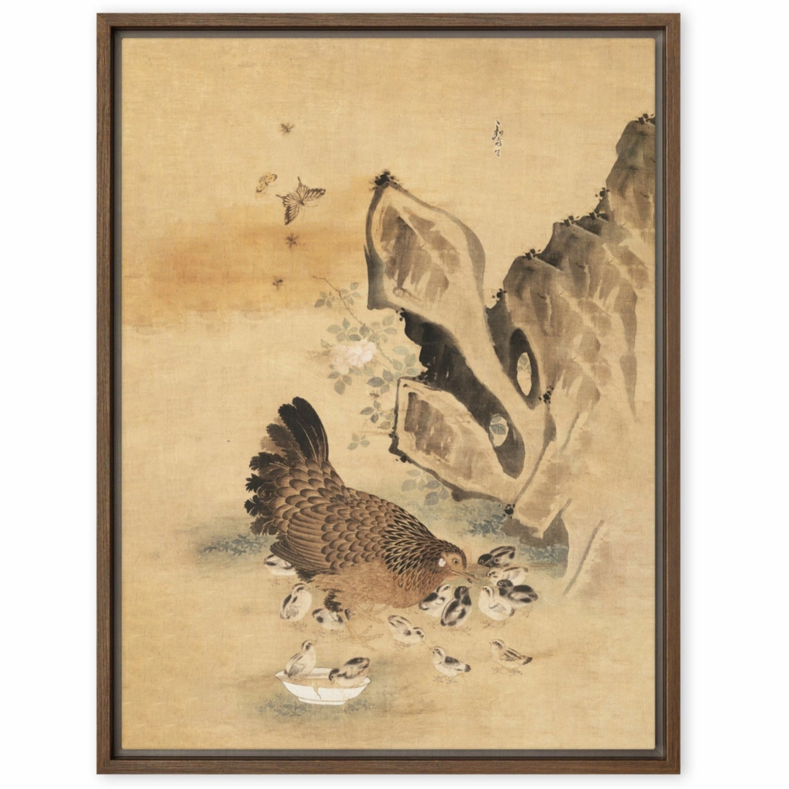 Canvas - Hen and Chicks, Byeon Sang-byeok canvas mural art