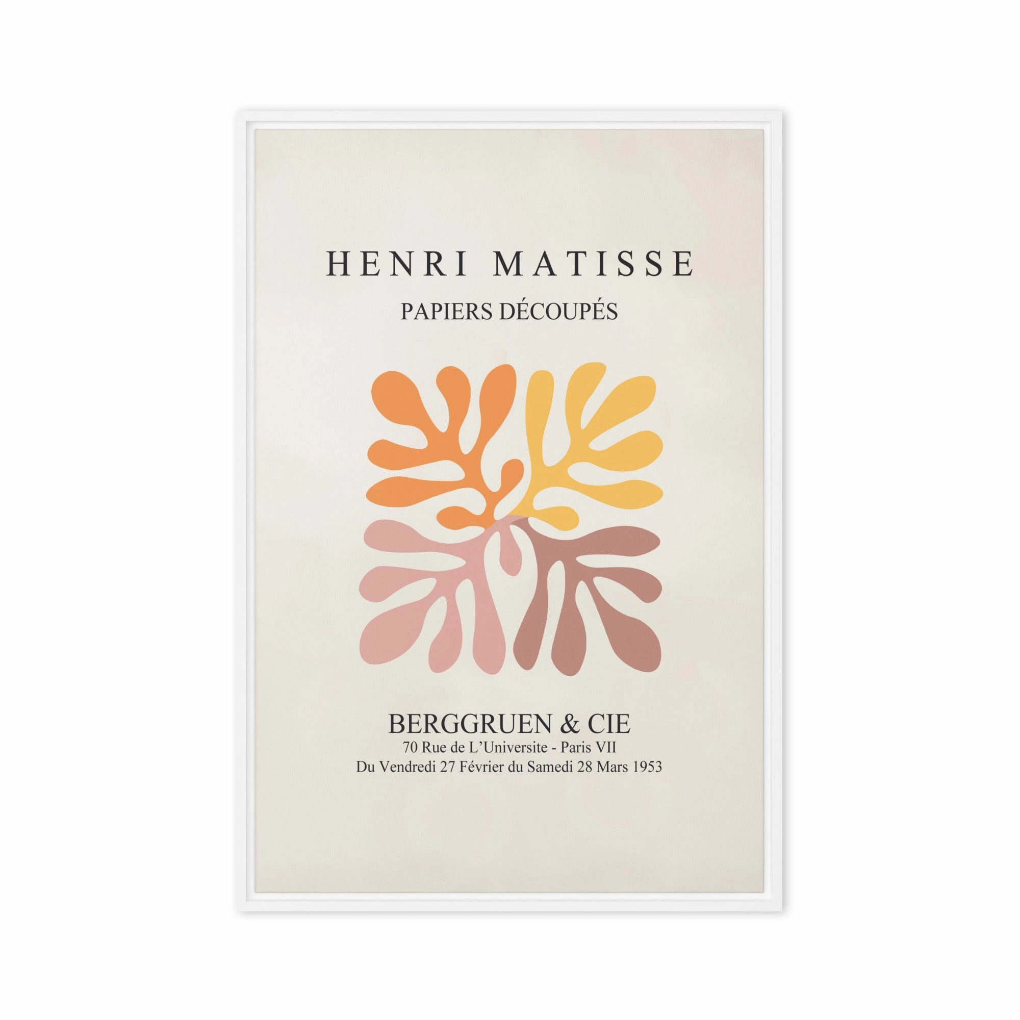 Canvas - Henri Matisse, paper decoups colorful leaves