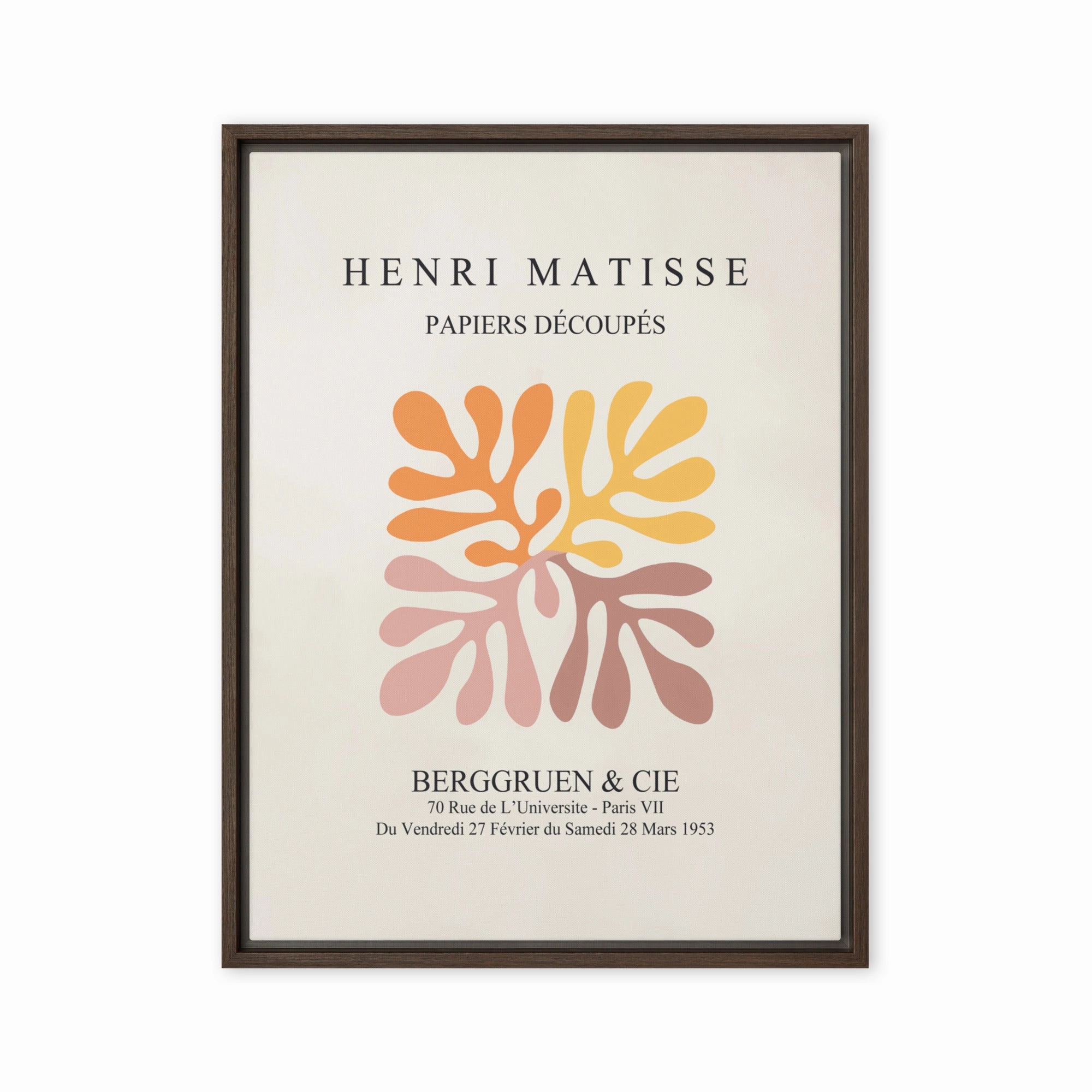 Canvas - Henri Matisse, paper decoups colorful leaves canvas mural art
