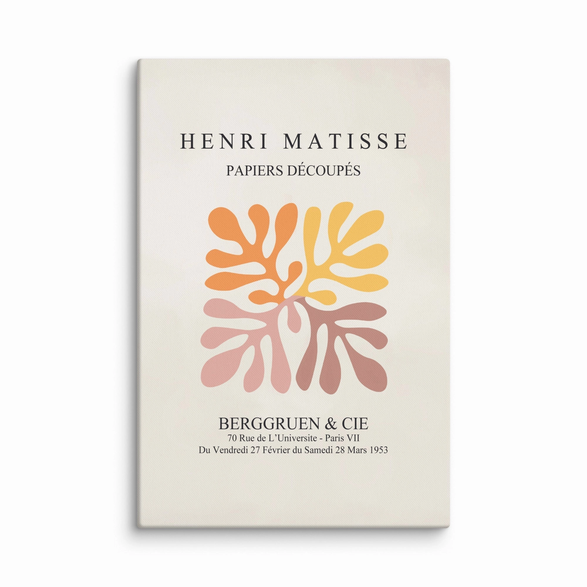 Canvas - Henri Matisse, paper decoups colorful leaves