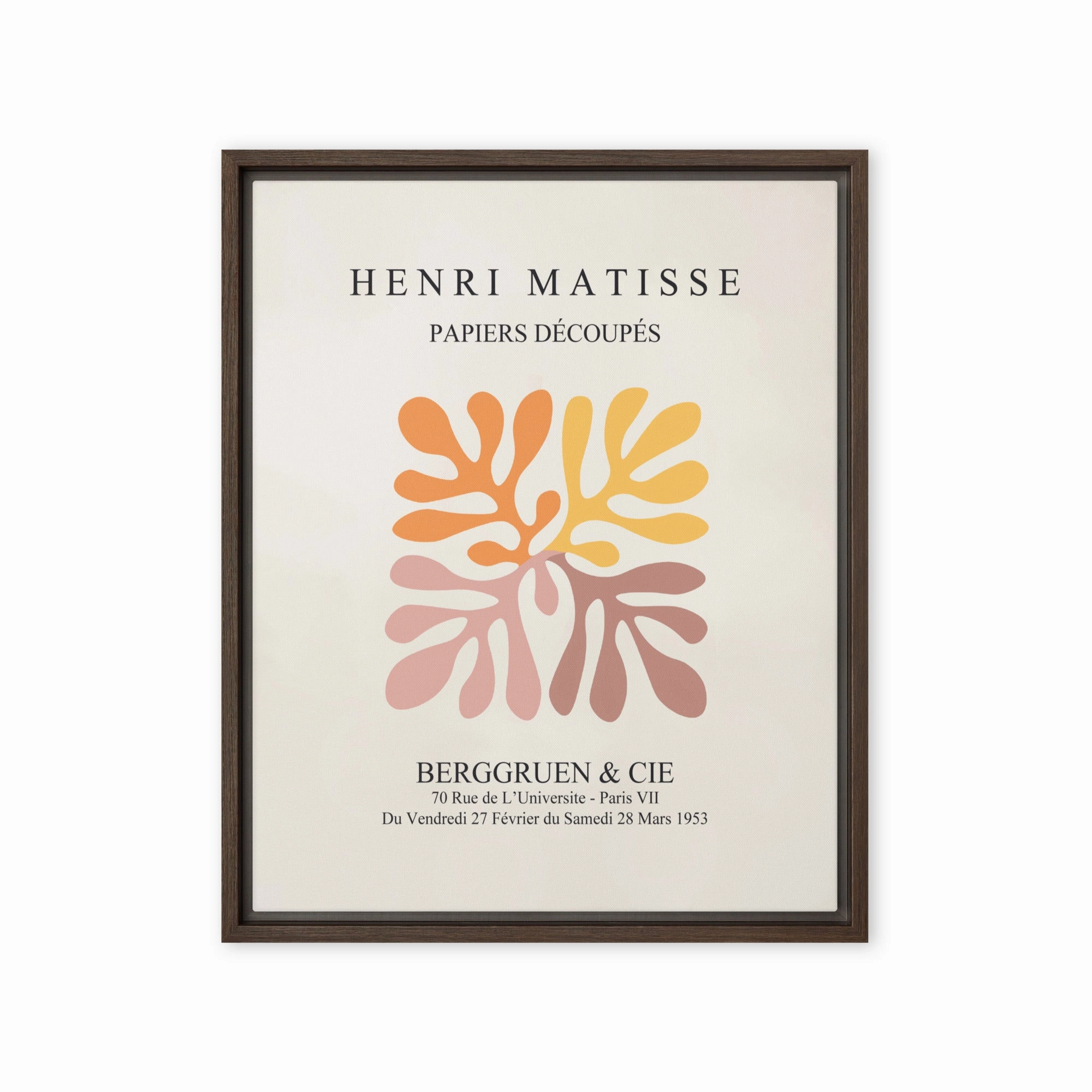 Canvas - Henri Matisse, paper decoups colorful leaves