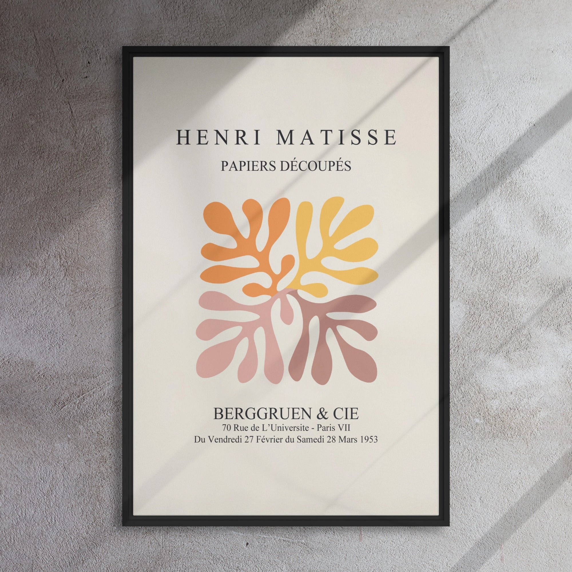 Canvas - Henri Matisse, paper decoups colorful leaves