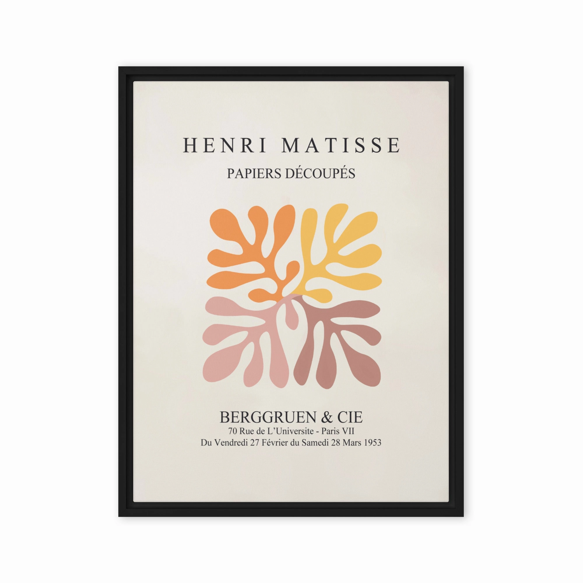 Canvas - Henri Matisse, paper decoups colorful leaves
