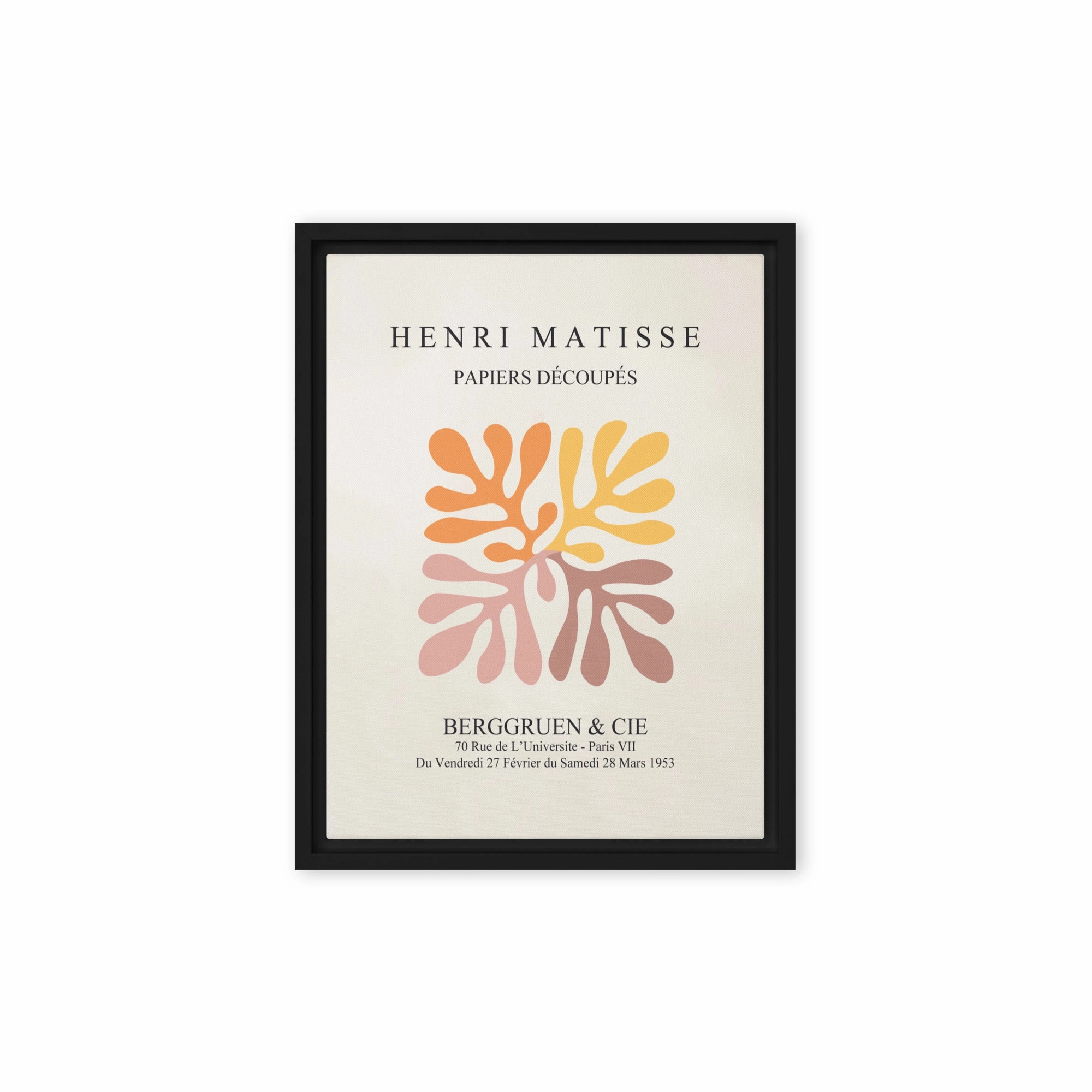 Canvas - Henri Matisse, paper decoups colorful leaves