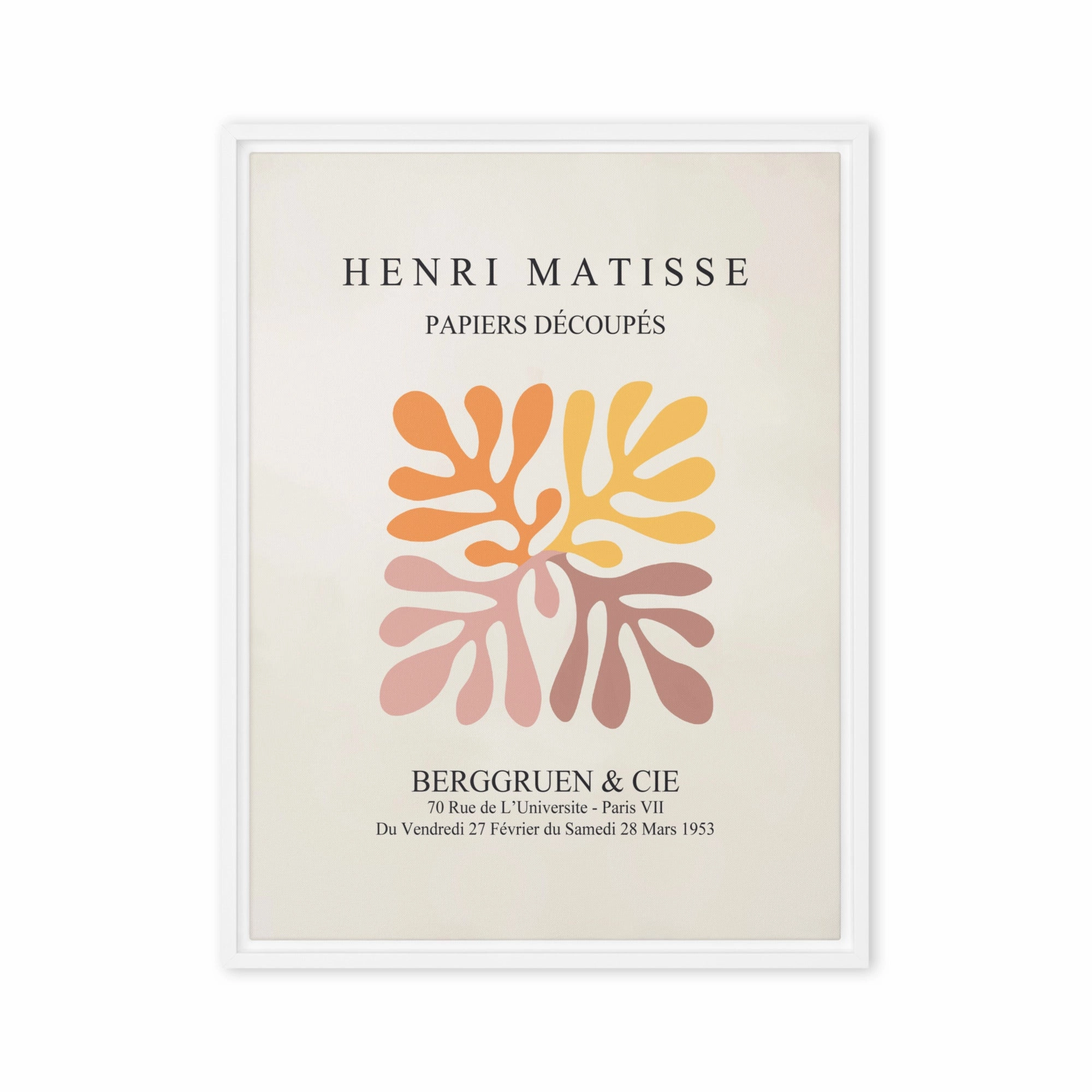 Canvas - Henri Matisse, paper decoups colorful leaves