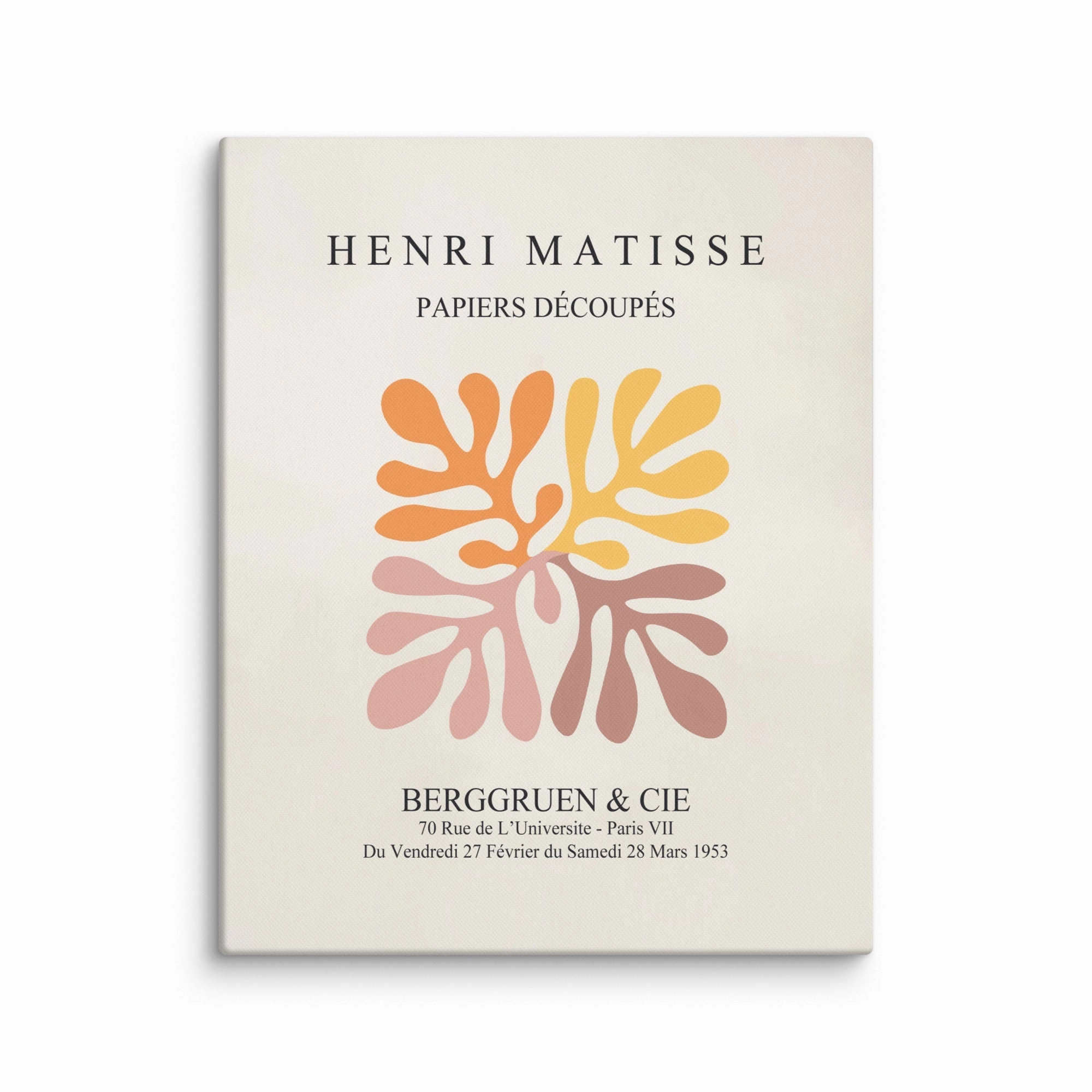 Canvas - Henri Matisse, paper decoups colorful leaves