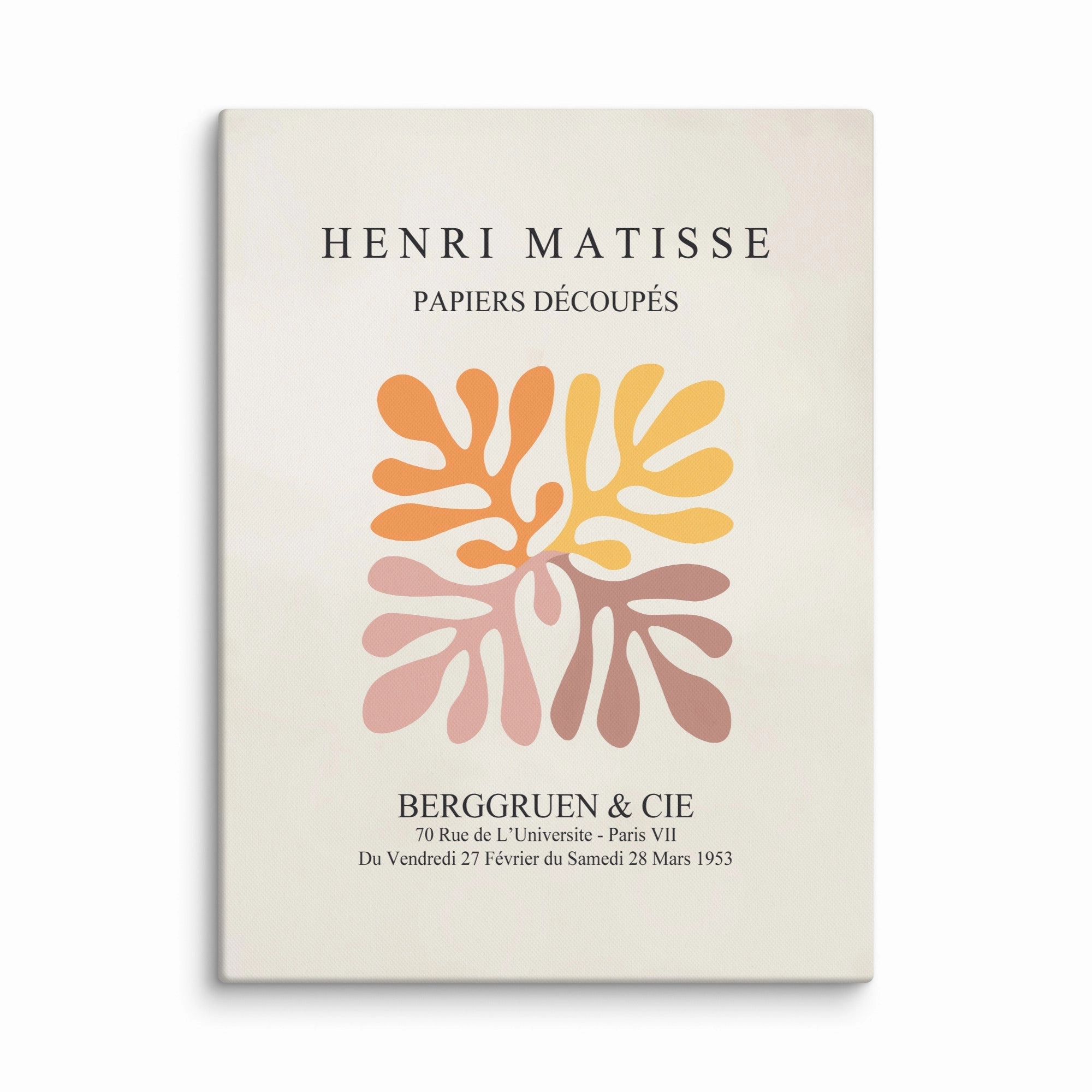 Canvas - Henri Matisse, paper decoups colorful leaves
