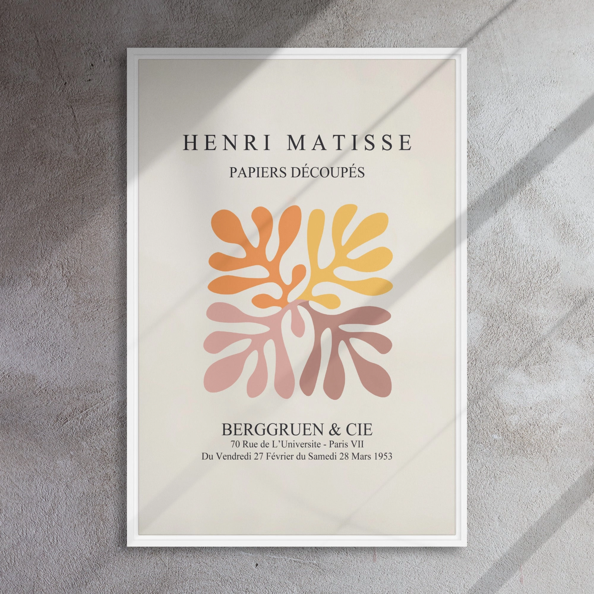 Canvas - Henri Matisse, paper decoups colorful leaves