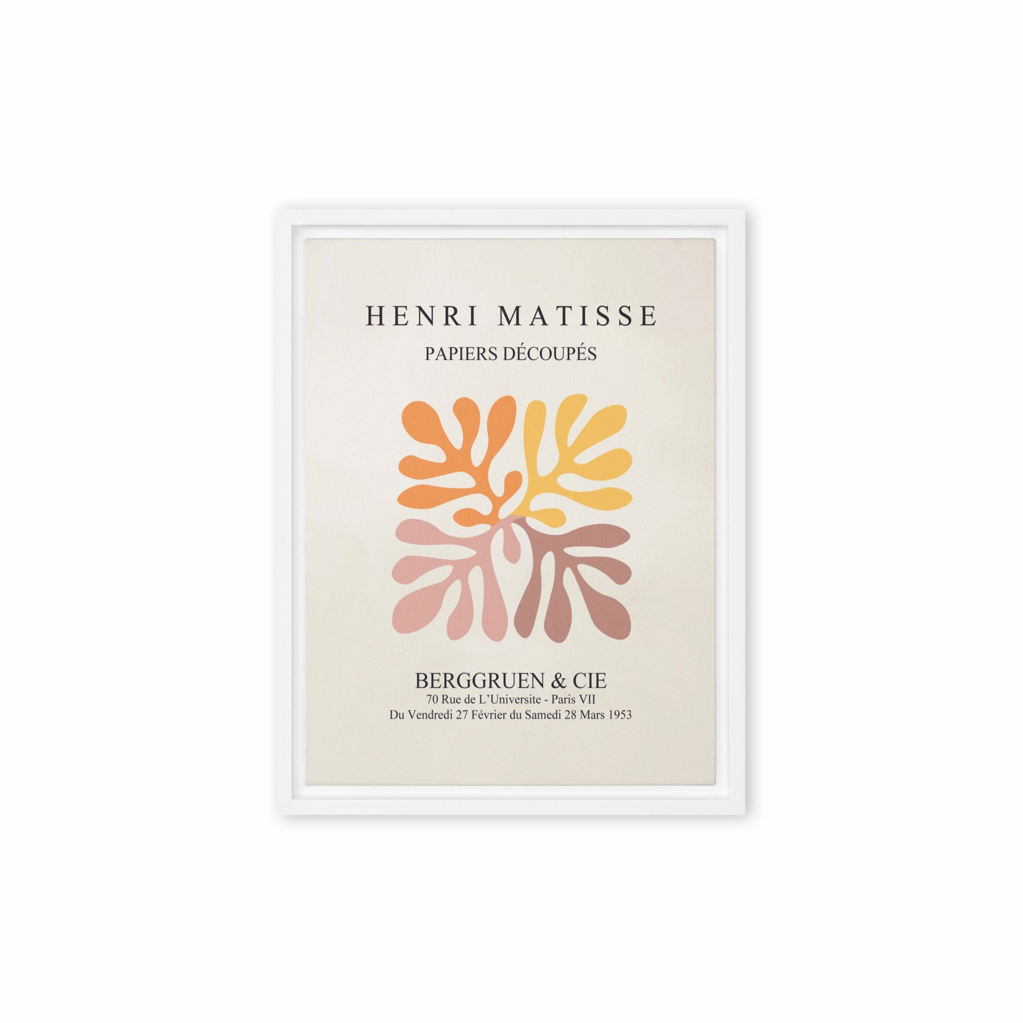 Canvas - Henri Matisse, paper decoups colorful leaves