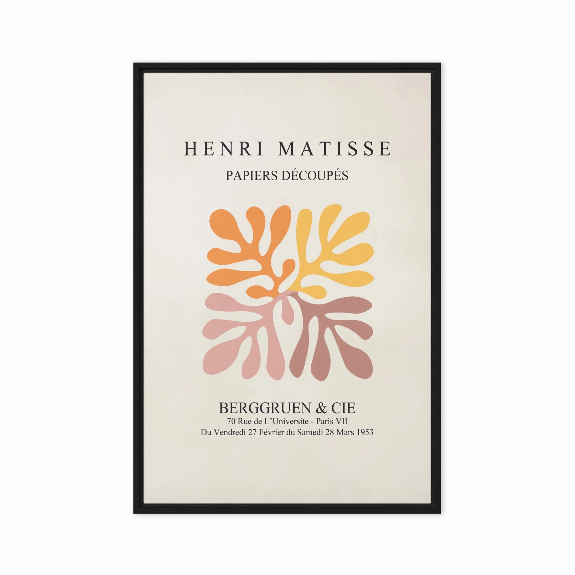 Canvas - Henri Matisse, paper decoups colorful leaves