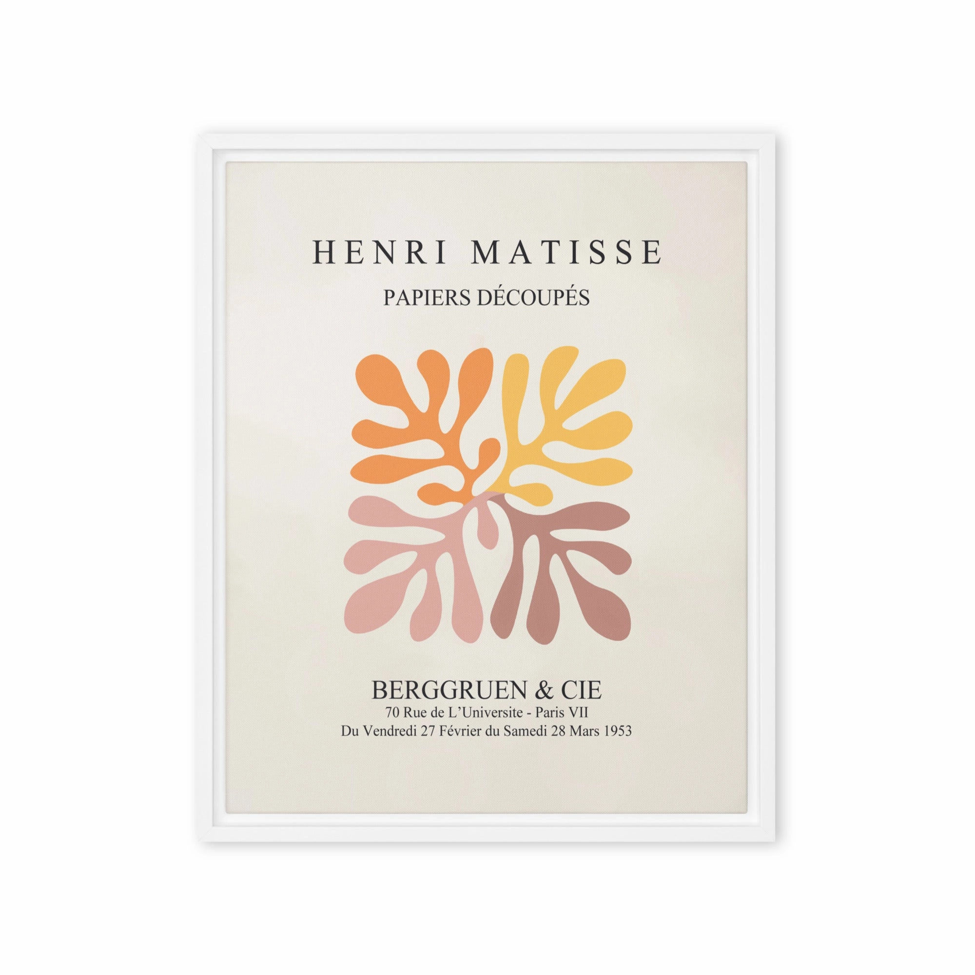 Canvas - Henri Matisse, paper decoups colorful leaves