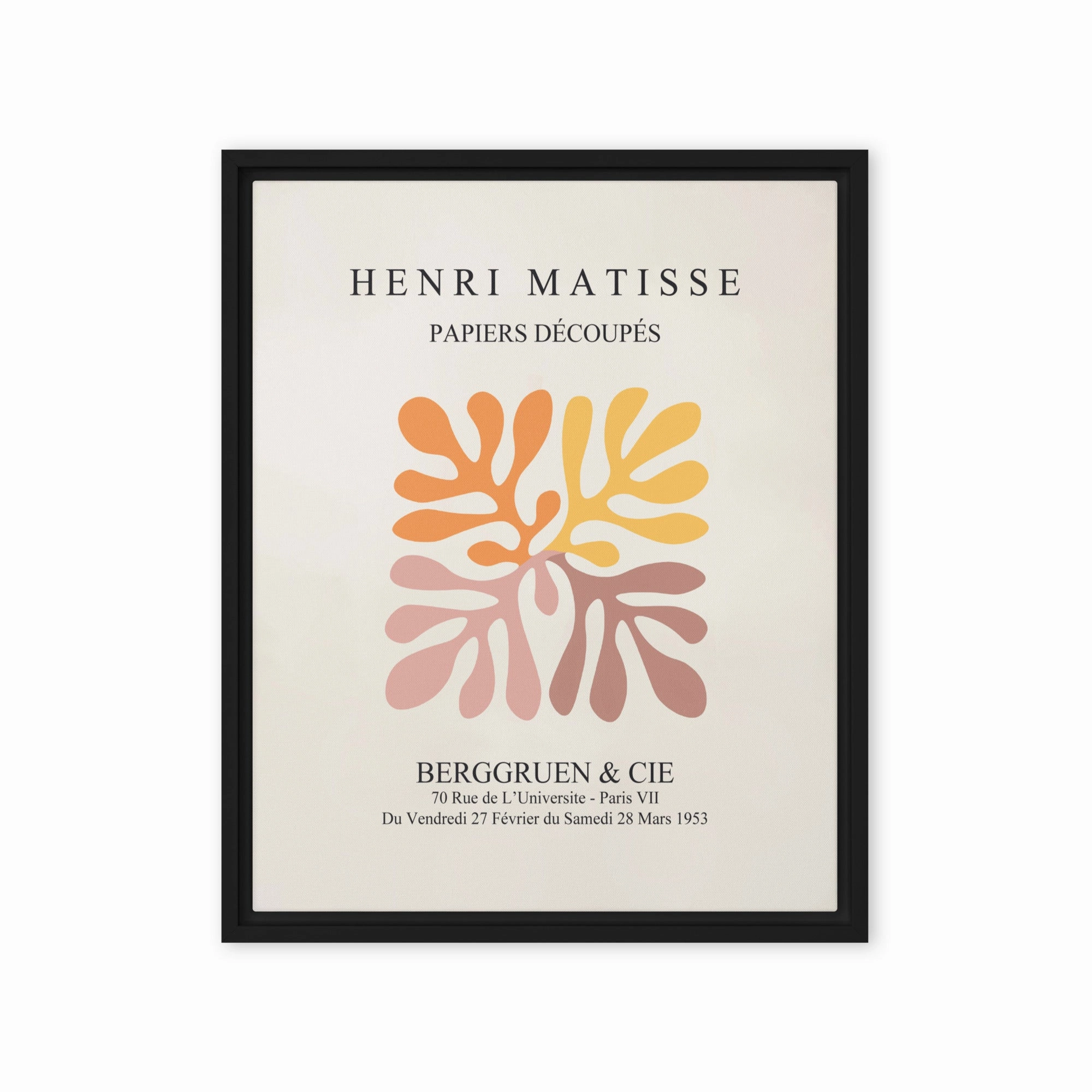 Canvas - Henri Matisse, paper decoups colorful leaves