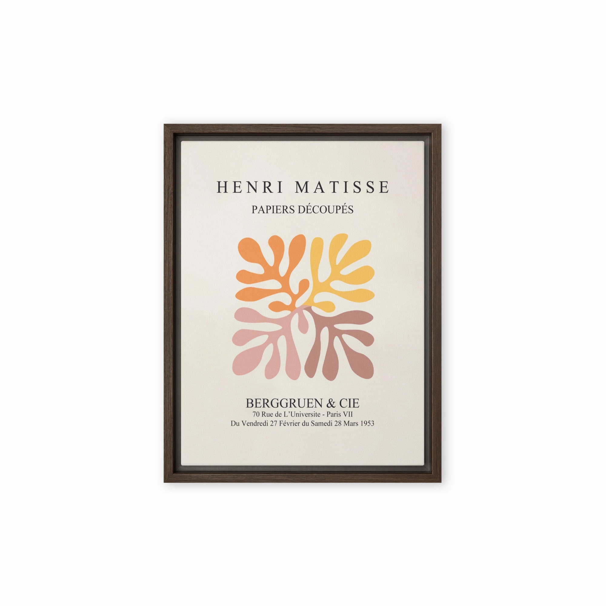 Canvas - Henri Matisse, paper decoups colorful leaves