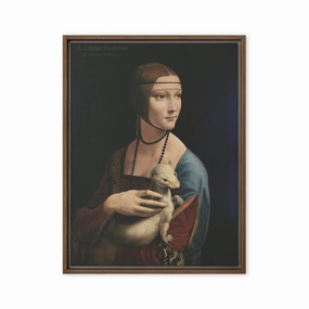 Canvas - Leonardo da Vinci, Lady with an Ermine canvas mural art