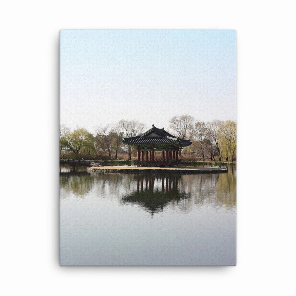 Canvas - pavilion in the middle of the water canvas mural art