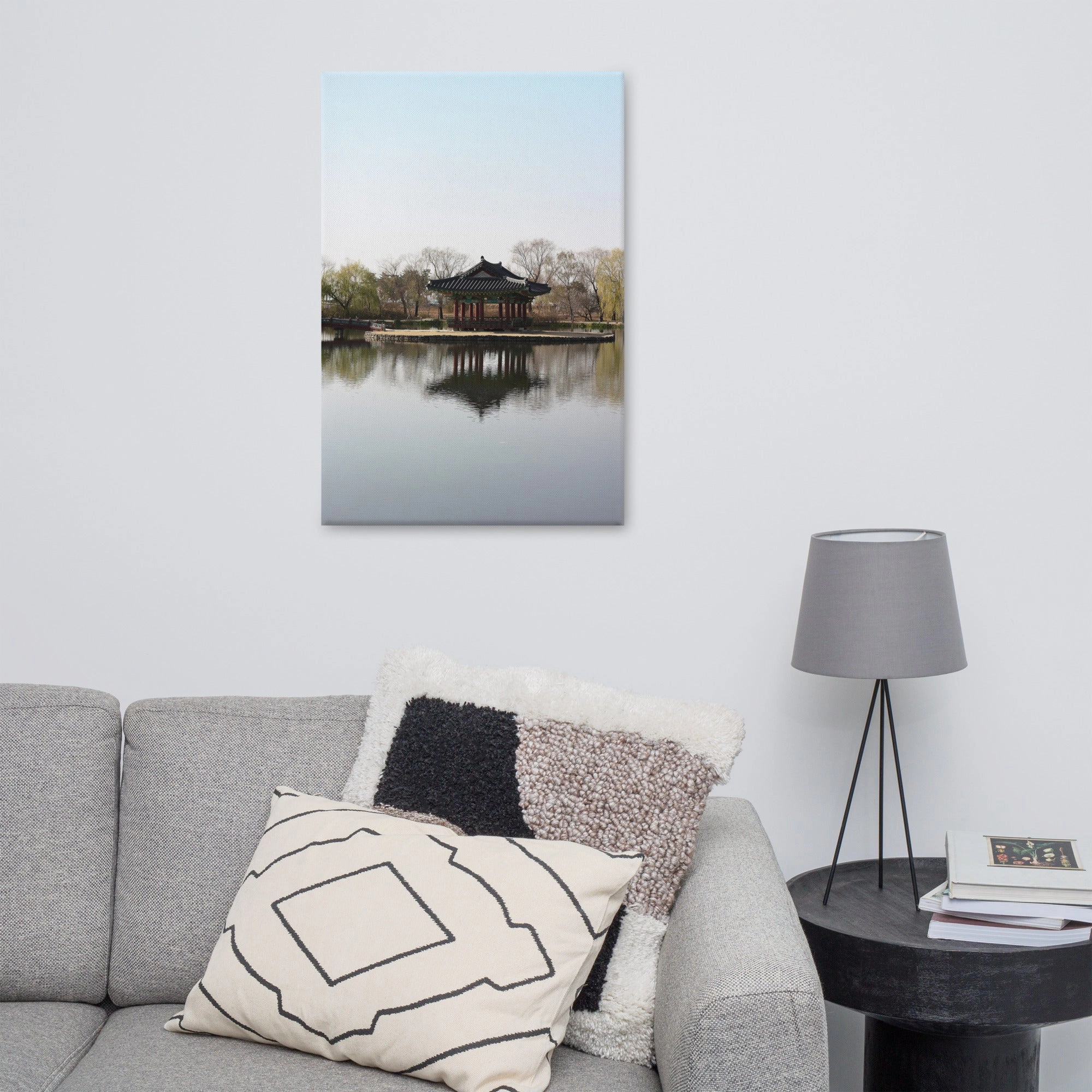 Canvas - pavilion in the middle of the water