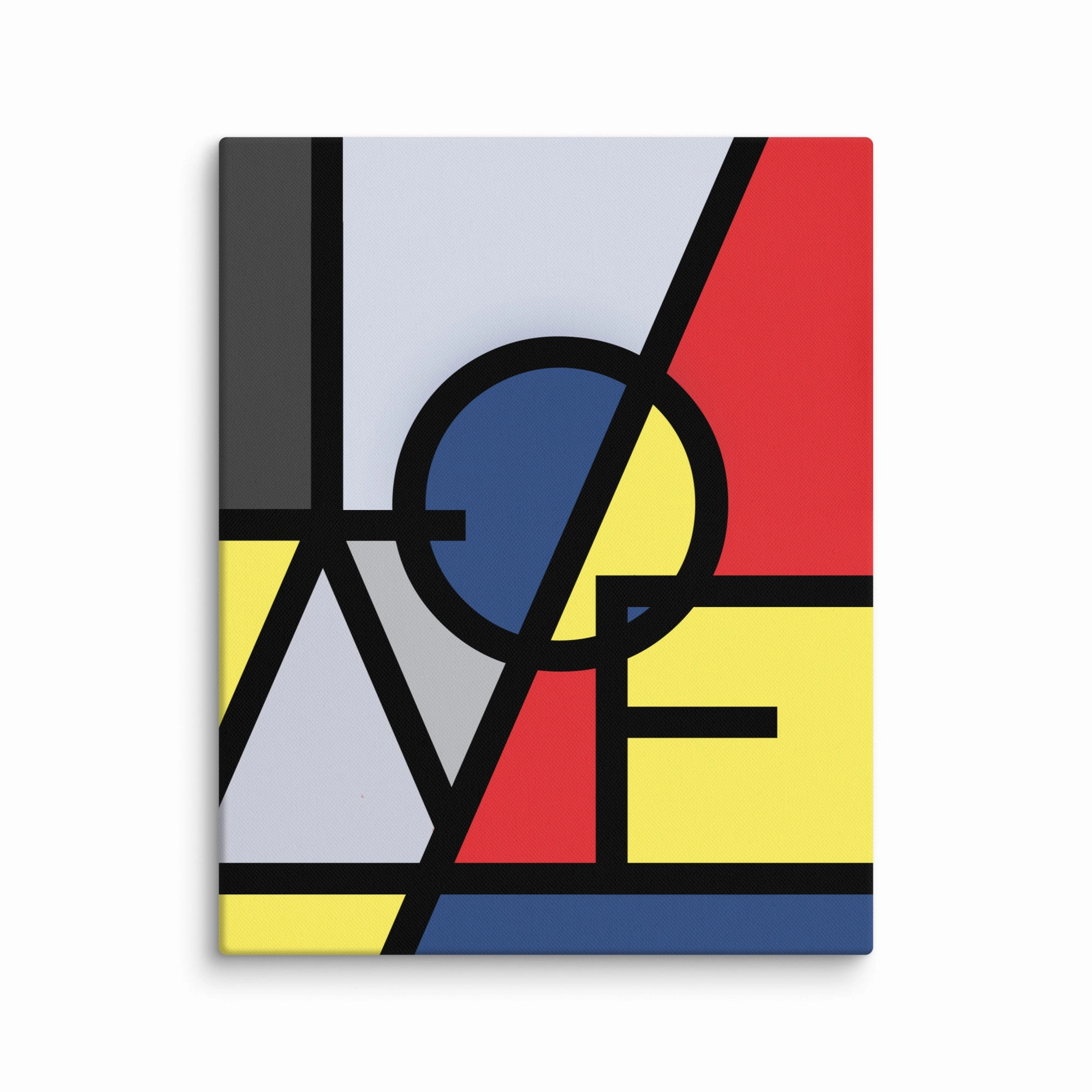 Canvas - "LOVE" in the style of Mondrian