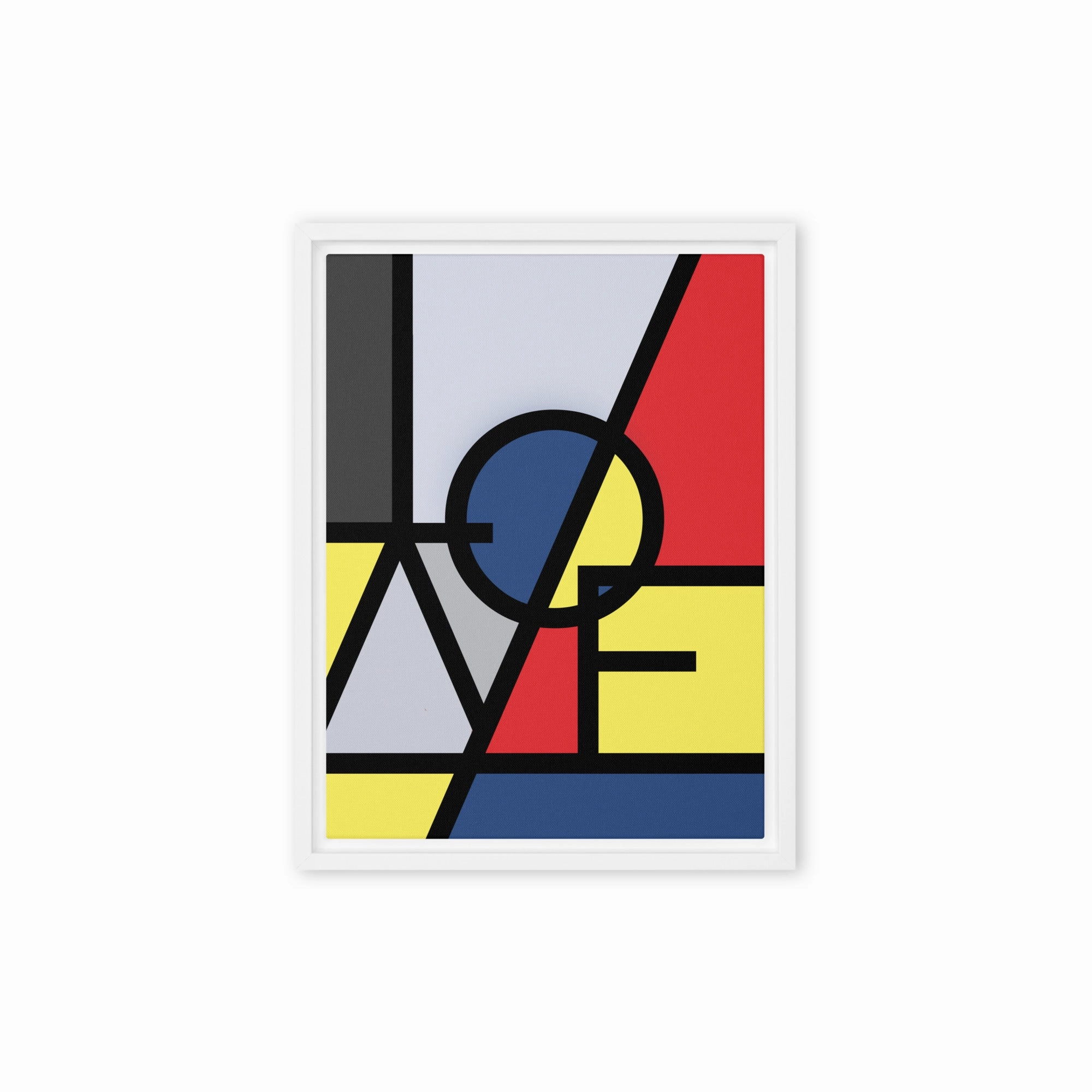 Canvas - "LOVE" in the style of Mondrian