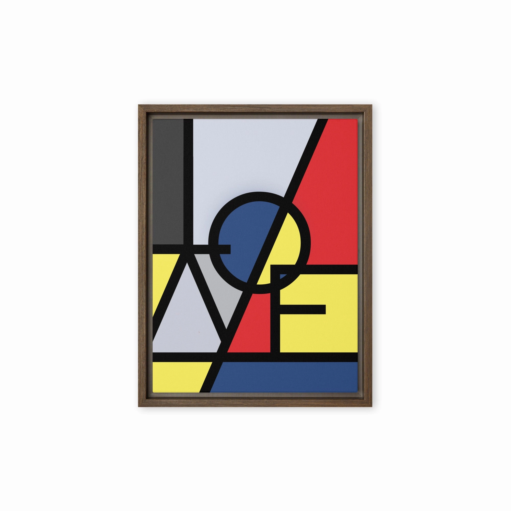 Canvas - "LOVE" in the style of Mondrian