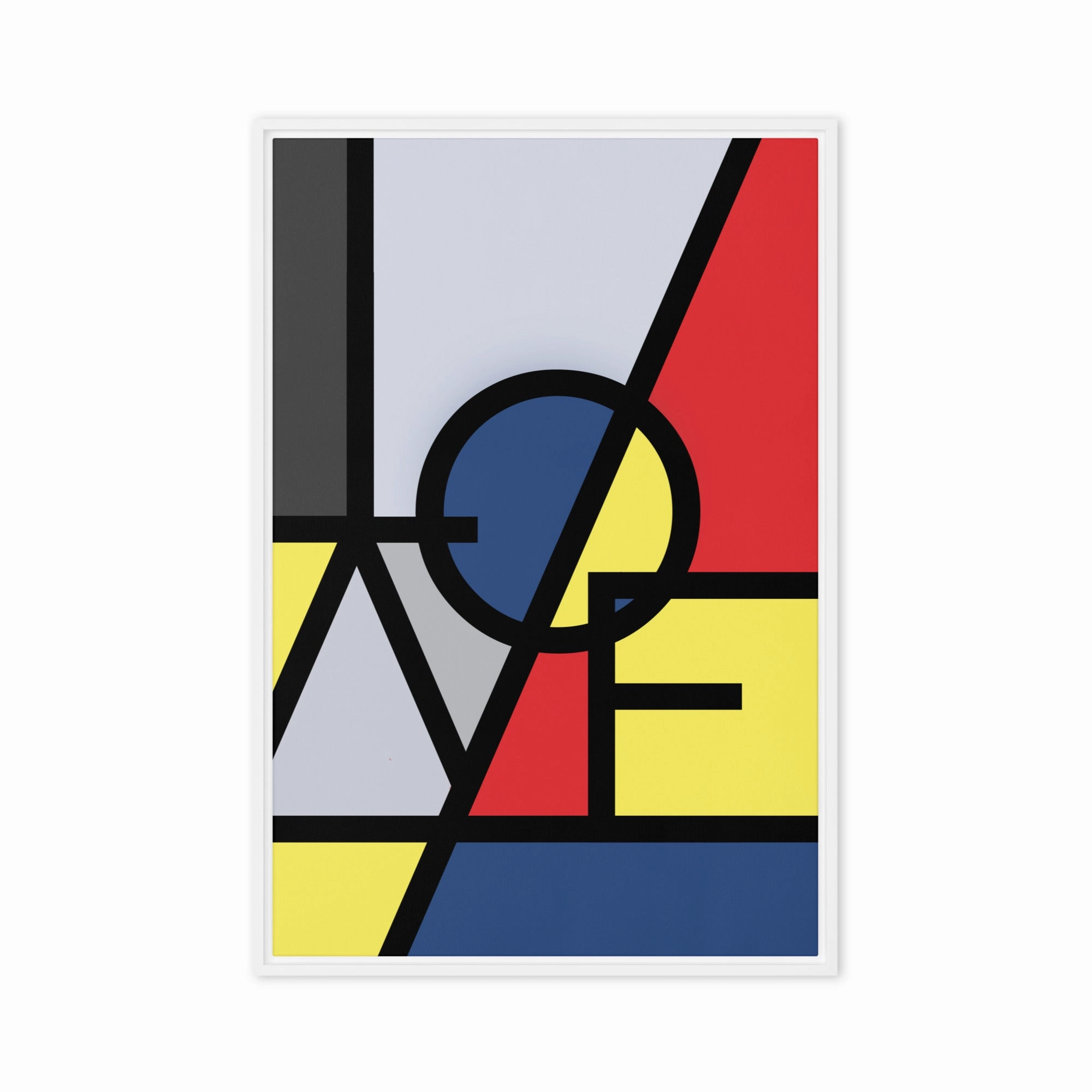 Canvas - "LOVE" in the style of Mondrian