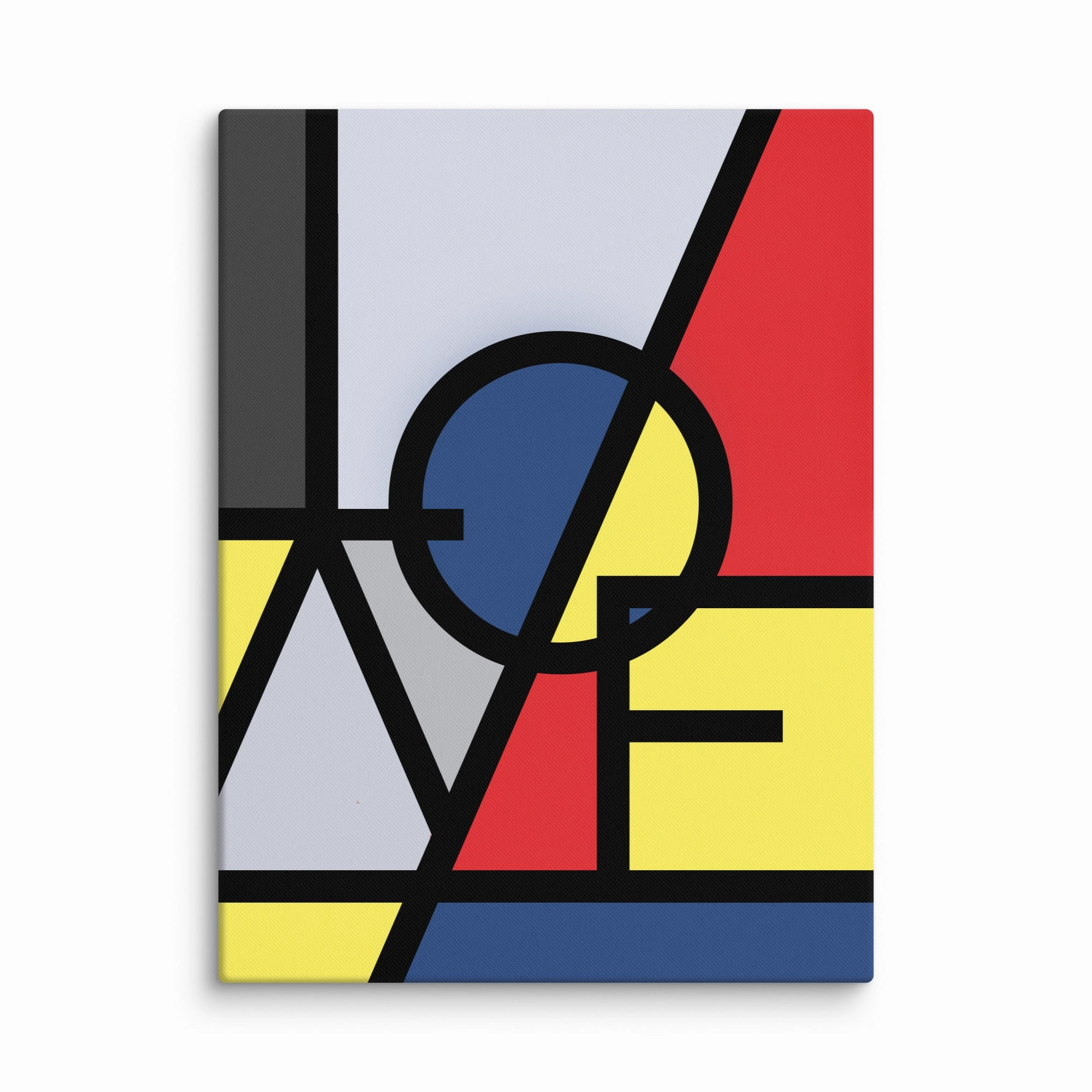 Canvas - "LOVE" in the style of Mondrian