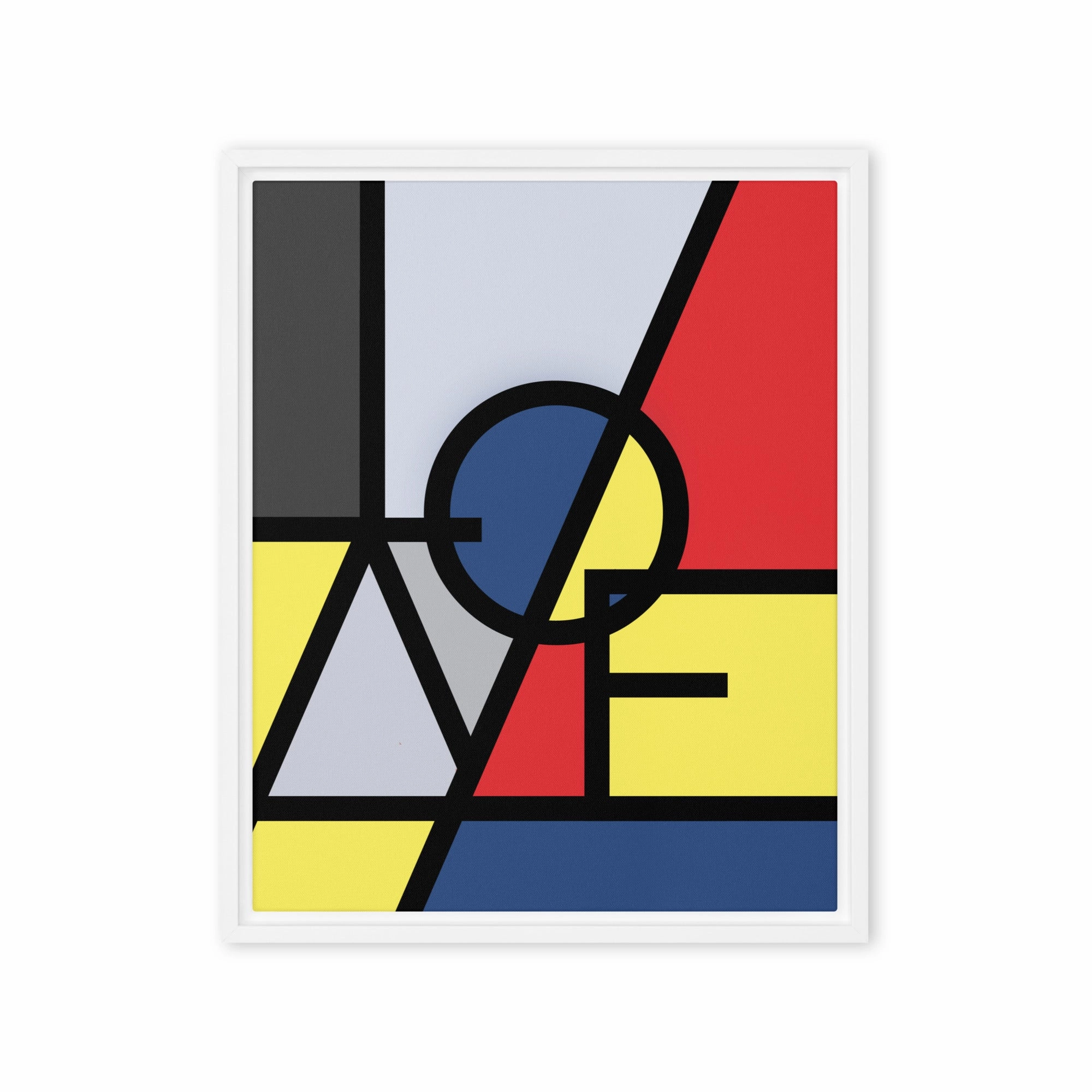 Canvas - "LOVE" in the style of Mondrian