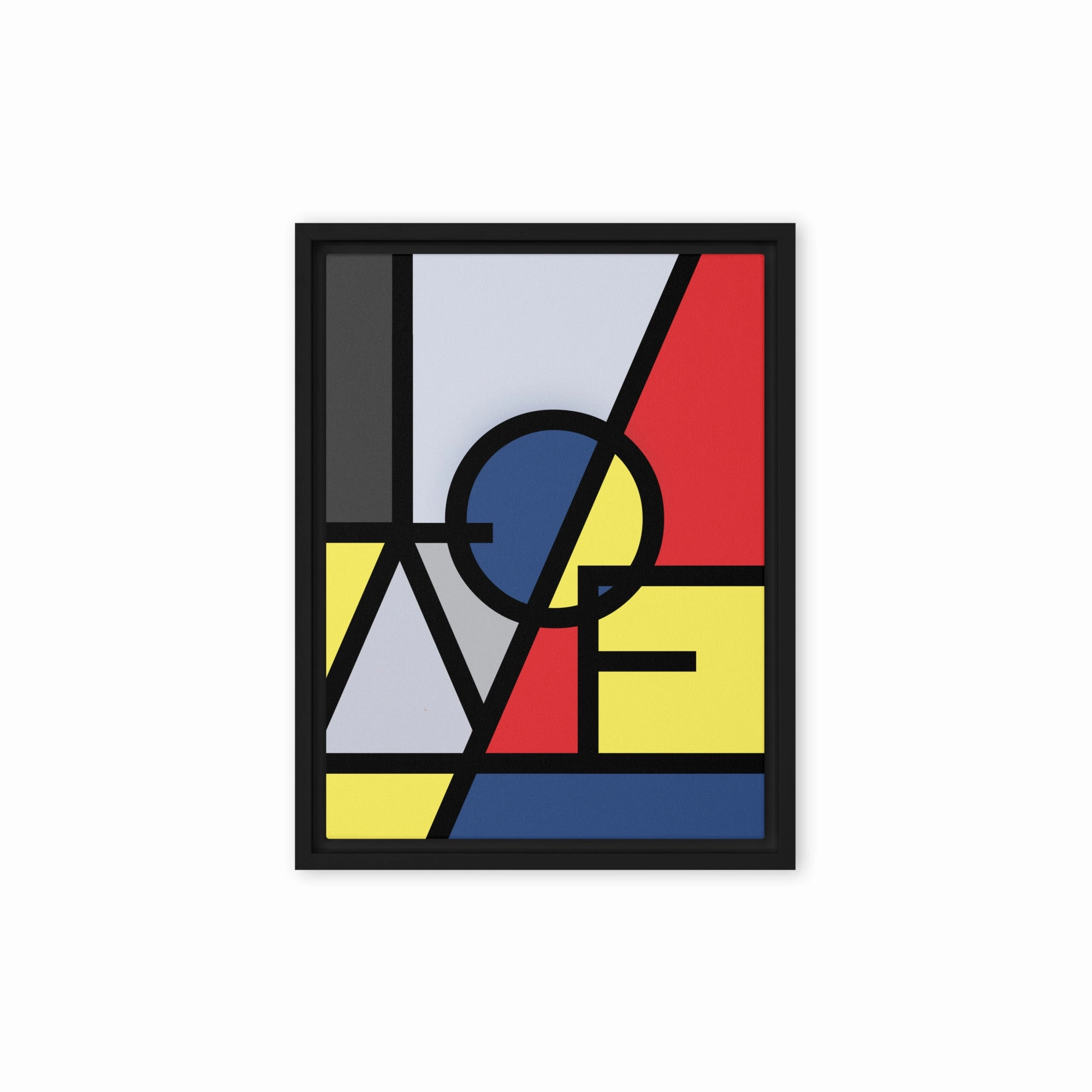 Canvas - "LOVE" in the style of Mondrian