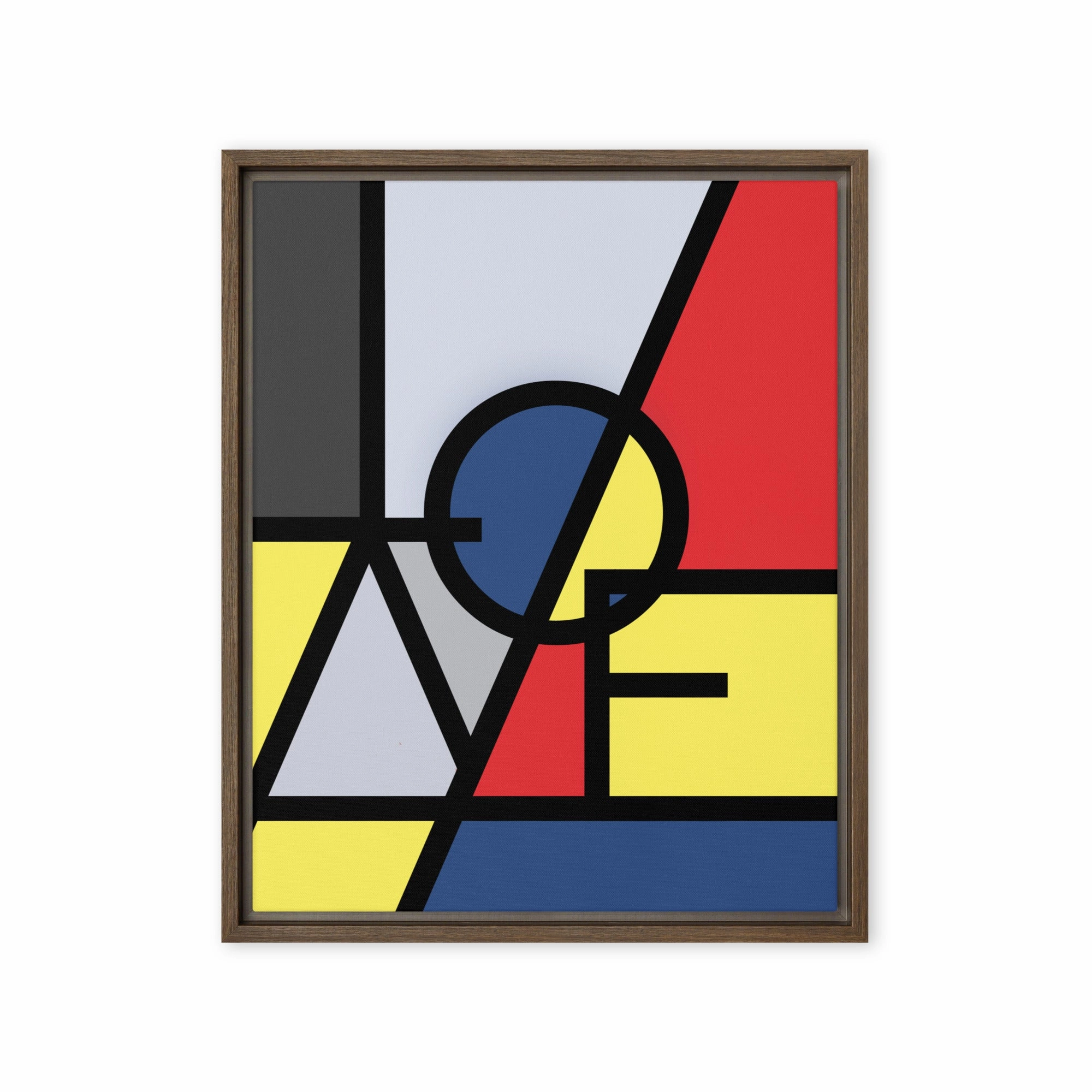 Canvas - "LOVE" in the style of Mondrian