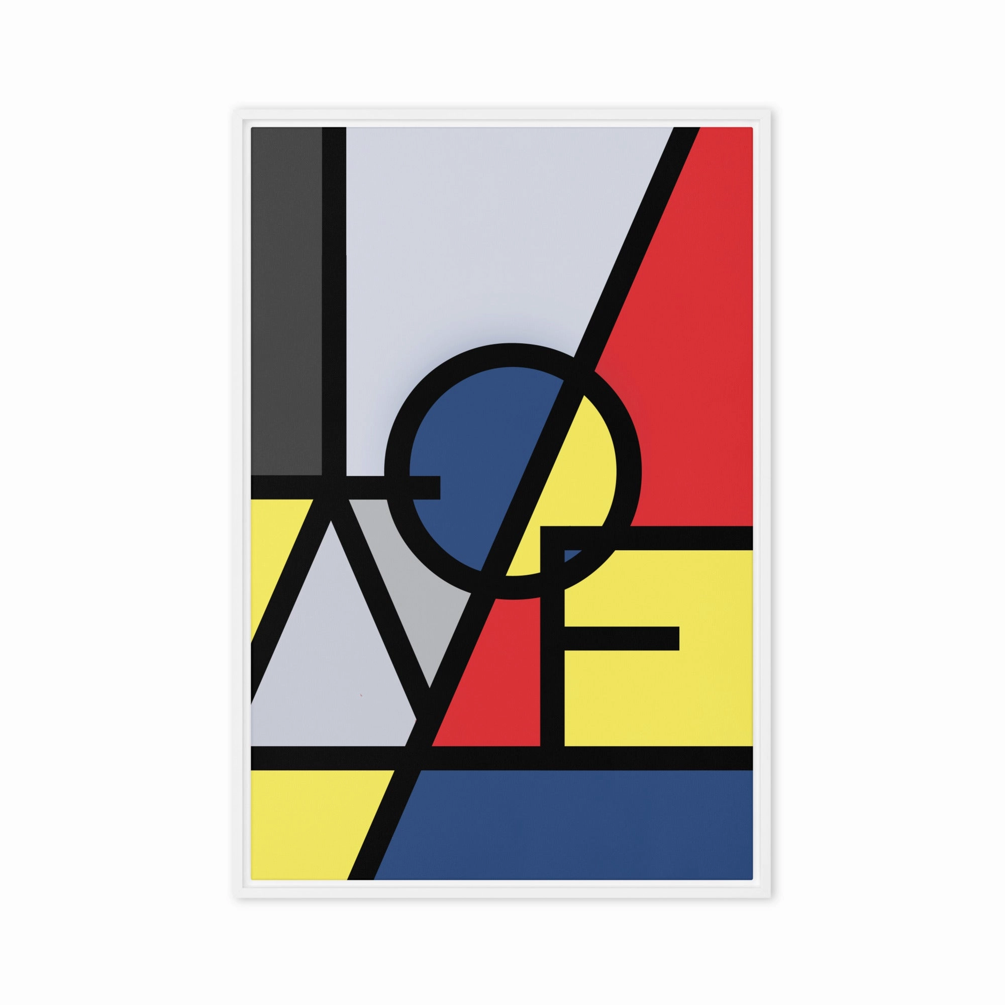 Canvas - "LOVE" in the style of Mondrian