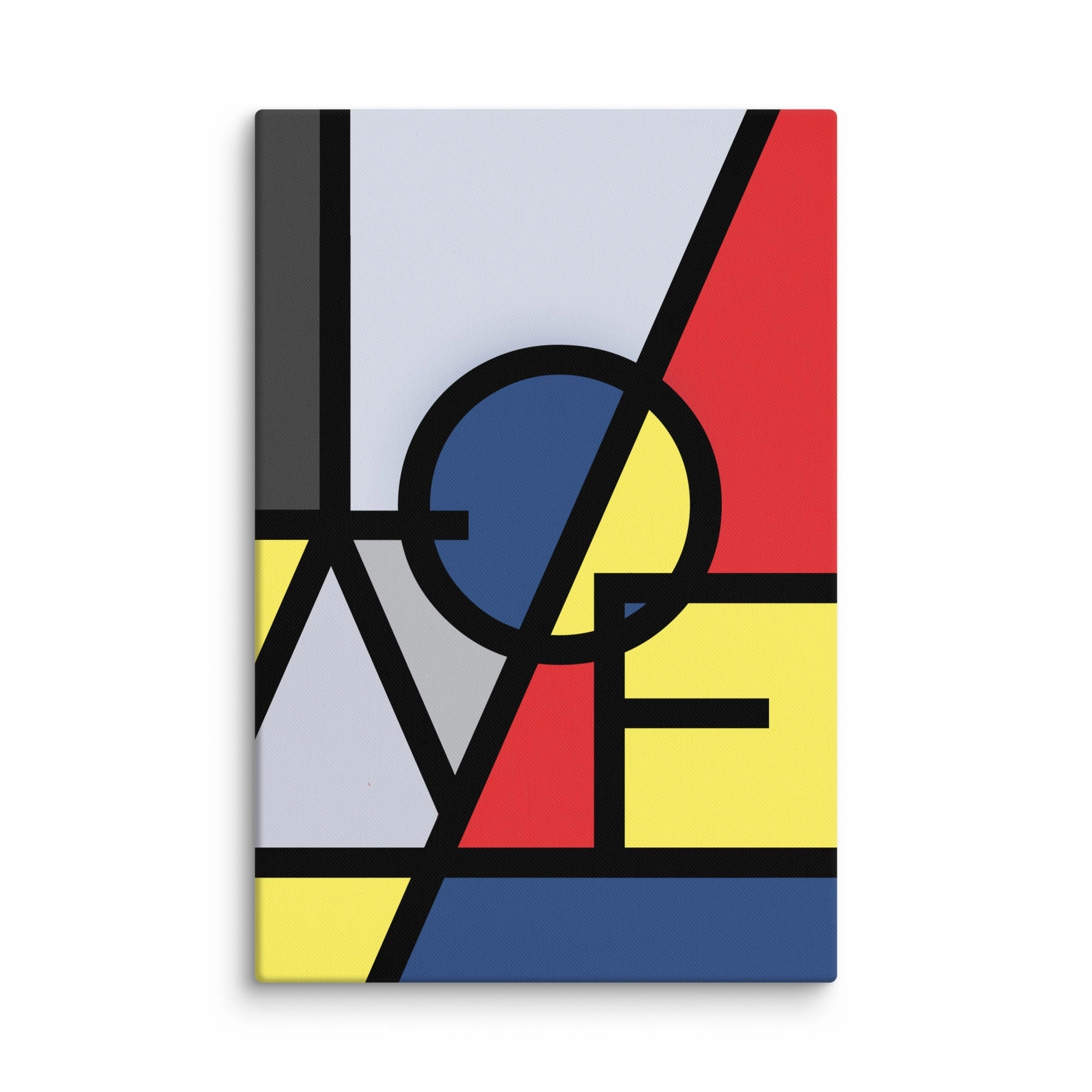 Canvas - "LOVE" in the style of Mondrian