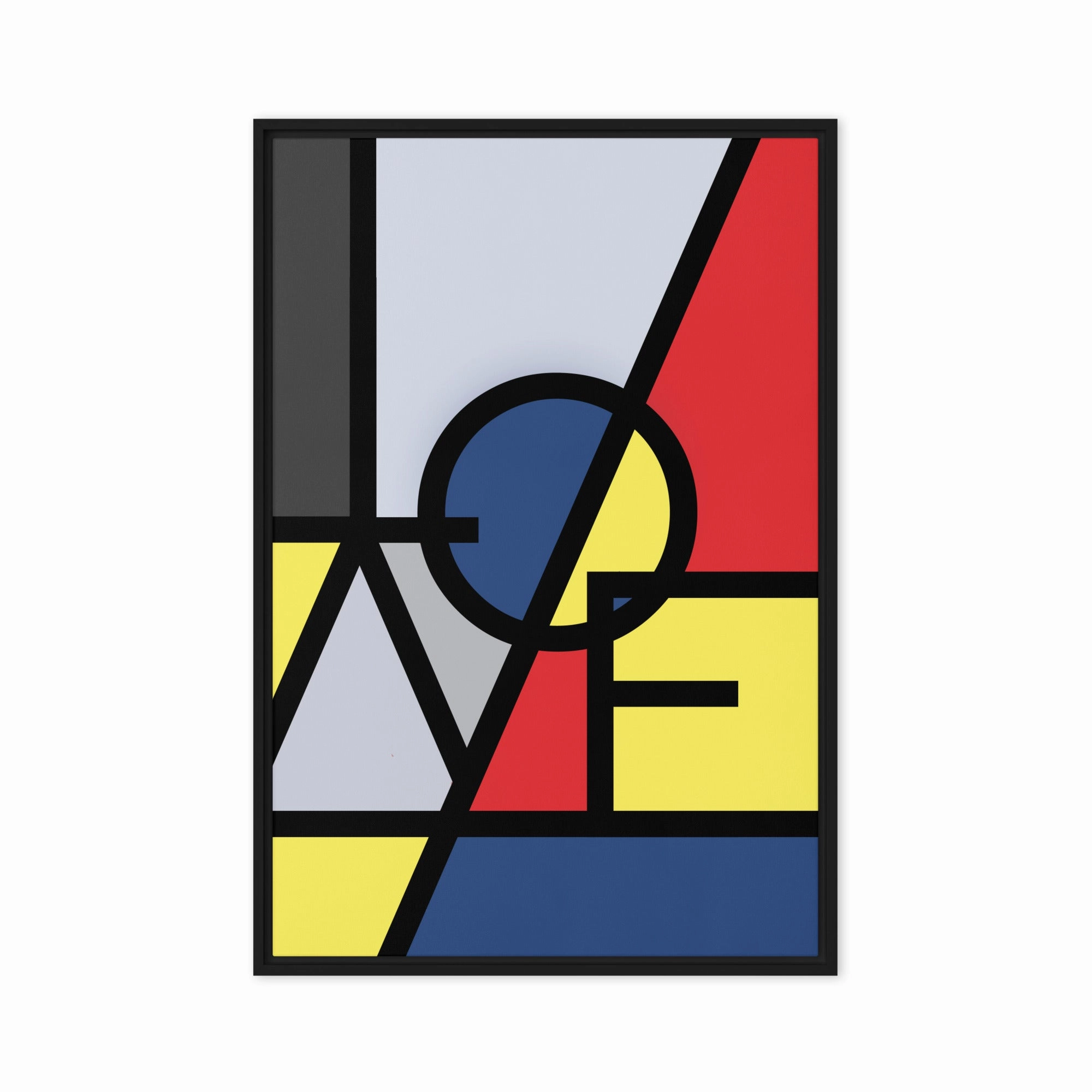 Canvas - "LOVE" in the style of Mondrian