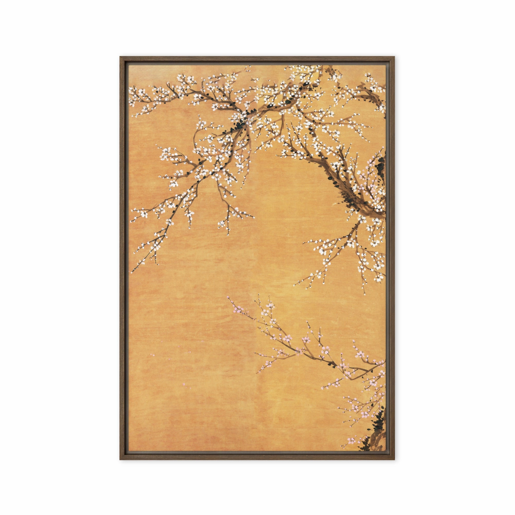 Canvas - Red and white plum blossoms