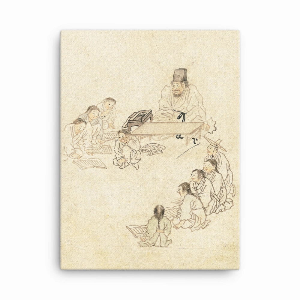 Canvas - School, Seodang, Kim Hong-do canvas mural art