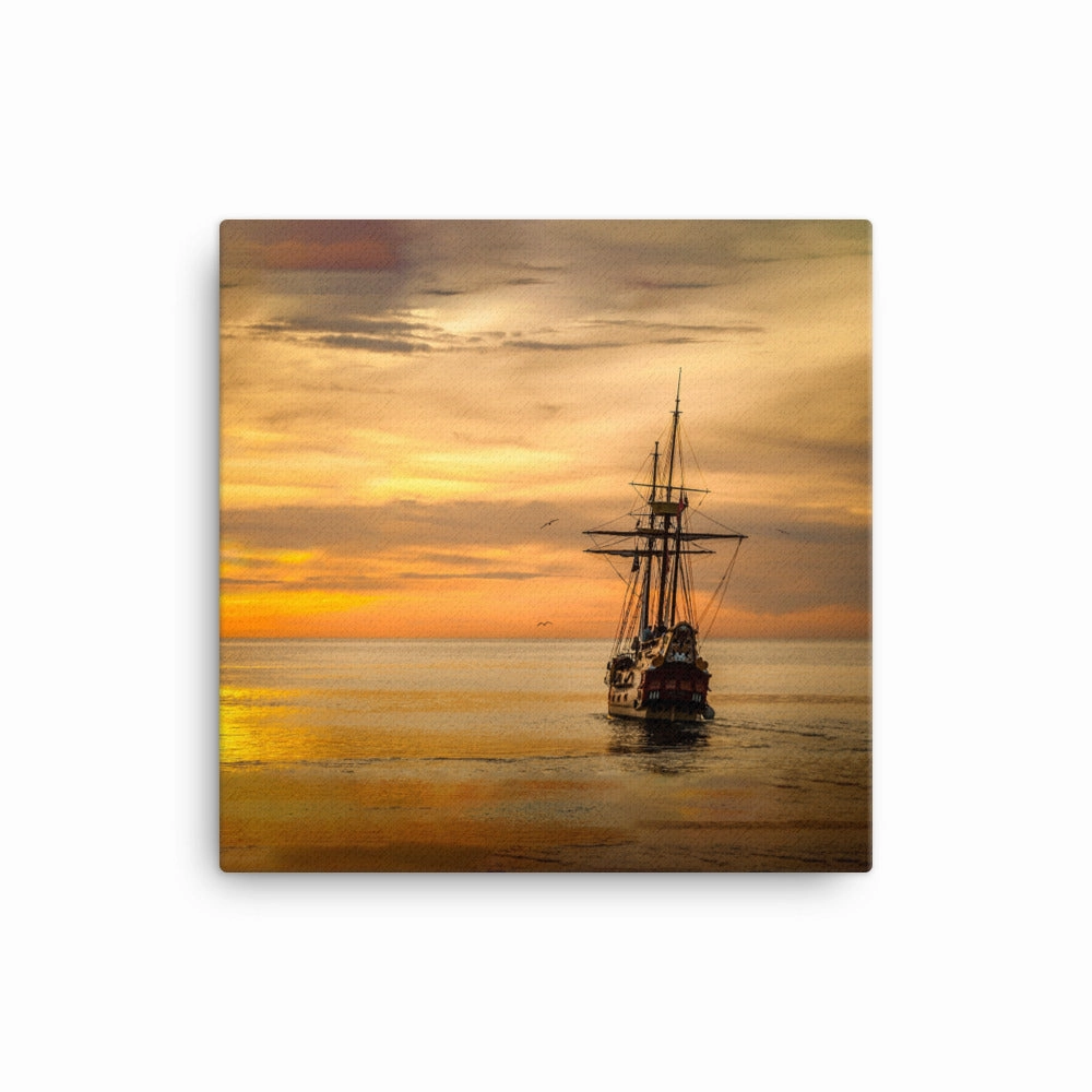 Canvas - Ship in the Sunset