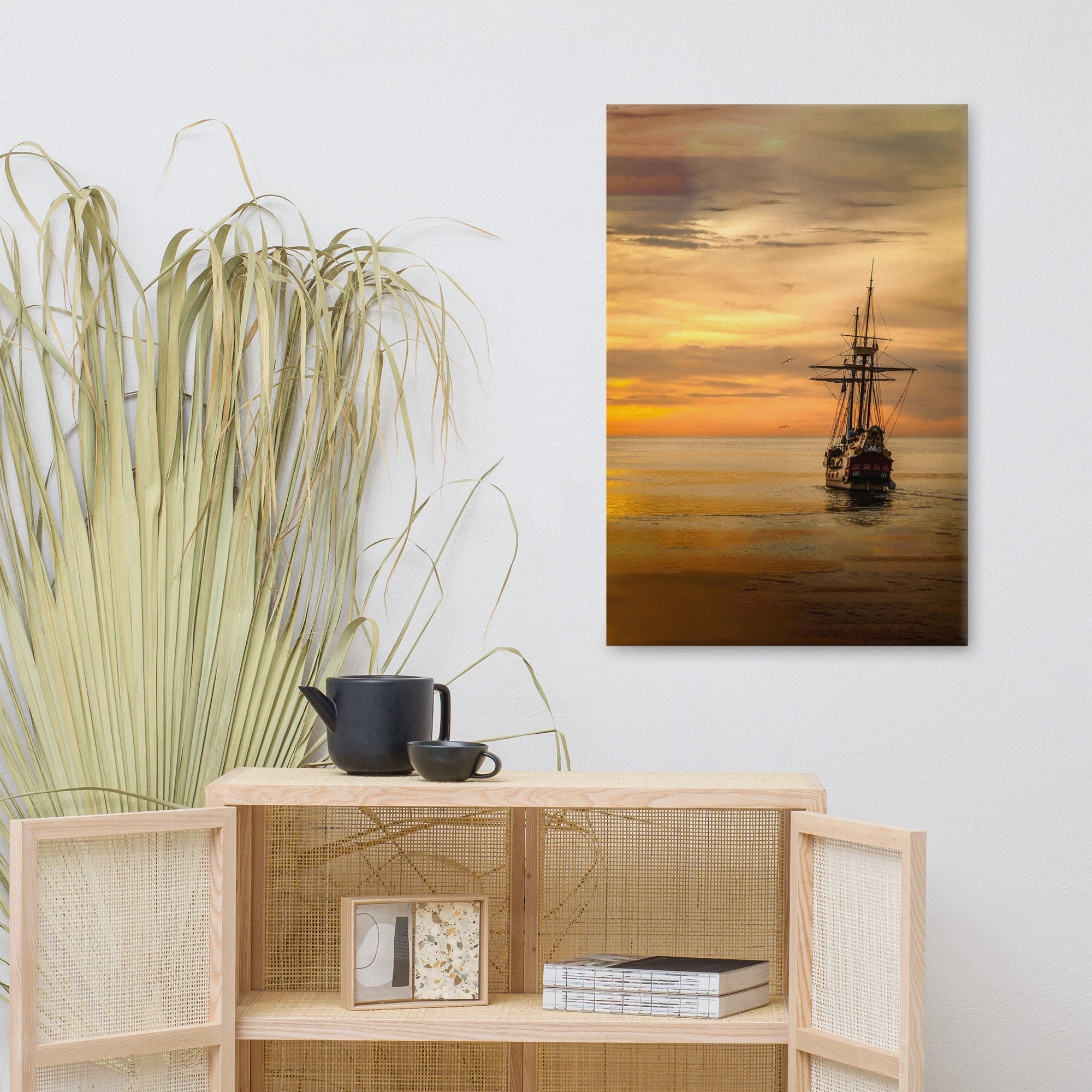 Canvas - Ship in the Sunset