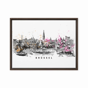 Canvas - Skyline Brussels canvas mural art