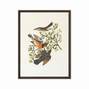 Canvas - Three Birds on Branches canvas mural art